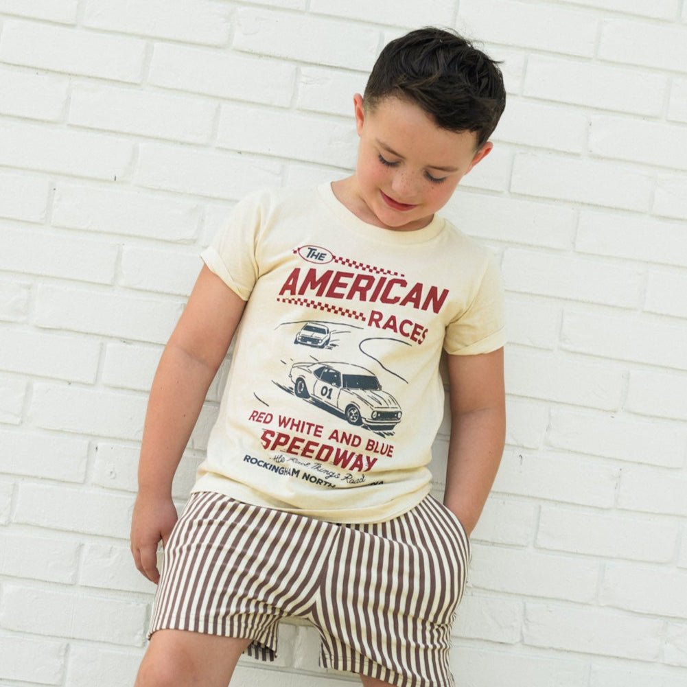 THE ALL AMERICAN RACES TEE - CREAM - LITTLE RAD THINGS