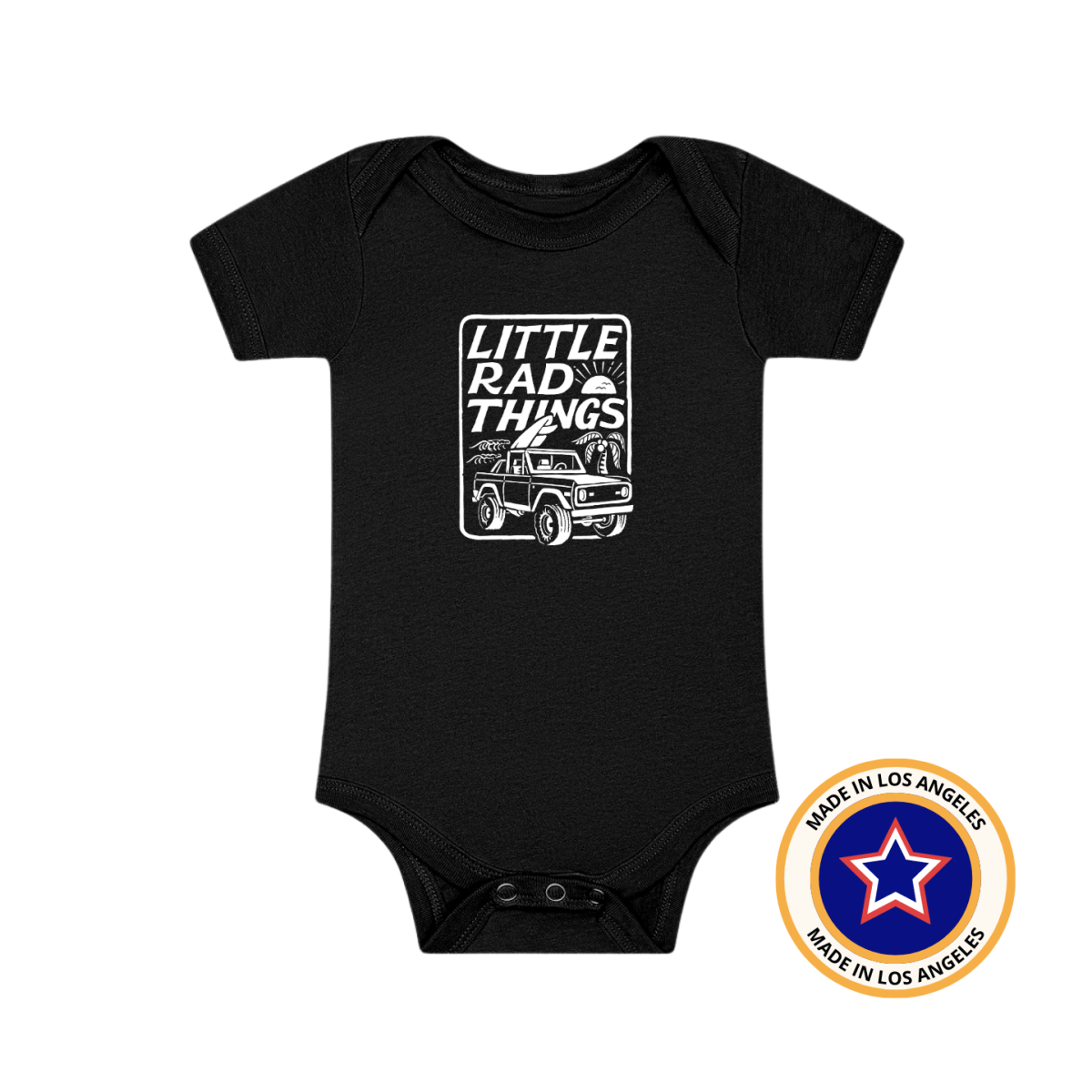 THE BRONCO LRT ONESIE - BLACK - LITTLE RAD THINGS