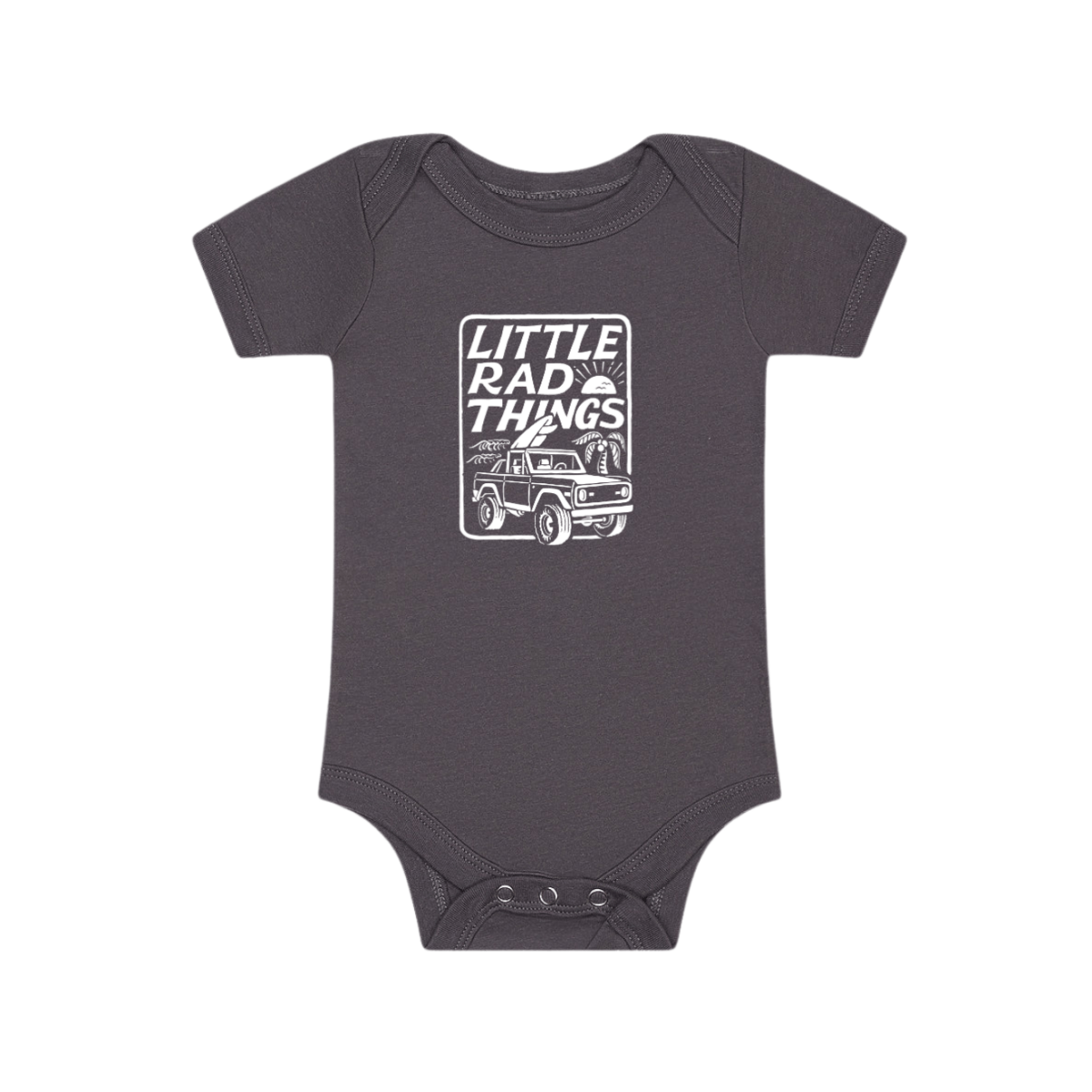 THE BRONCO LRT ONESIE - GREY - LITTLE RAD THINGS