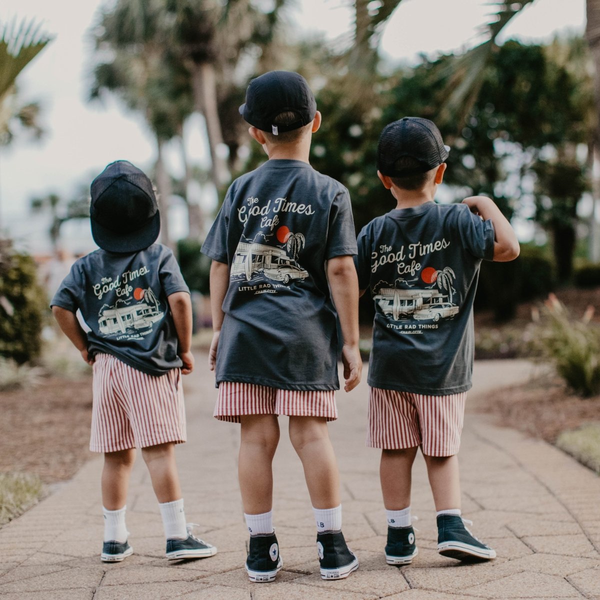 THE GOOD TIMES CAFE TEE - COAL - LITTLE RAD THINGS