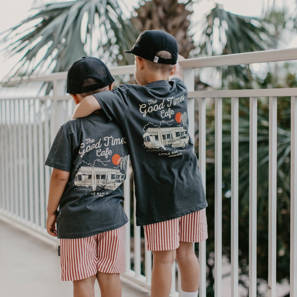 THE GOOD TIMES CAFE TEE - COAL - LITTLE RAD THINGS