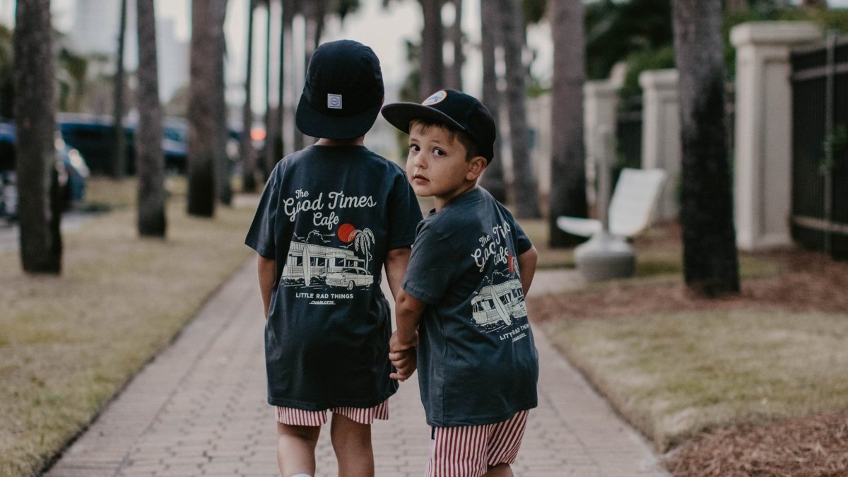 THE GOOD TIMES CAFE TEE - COAL - LITTLE RAD THINGS