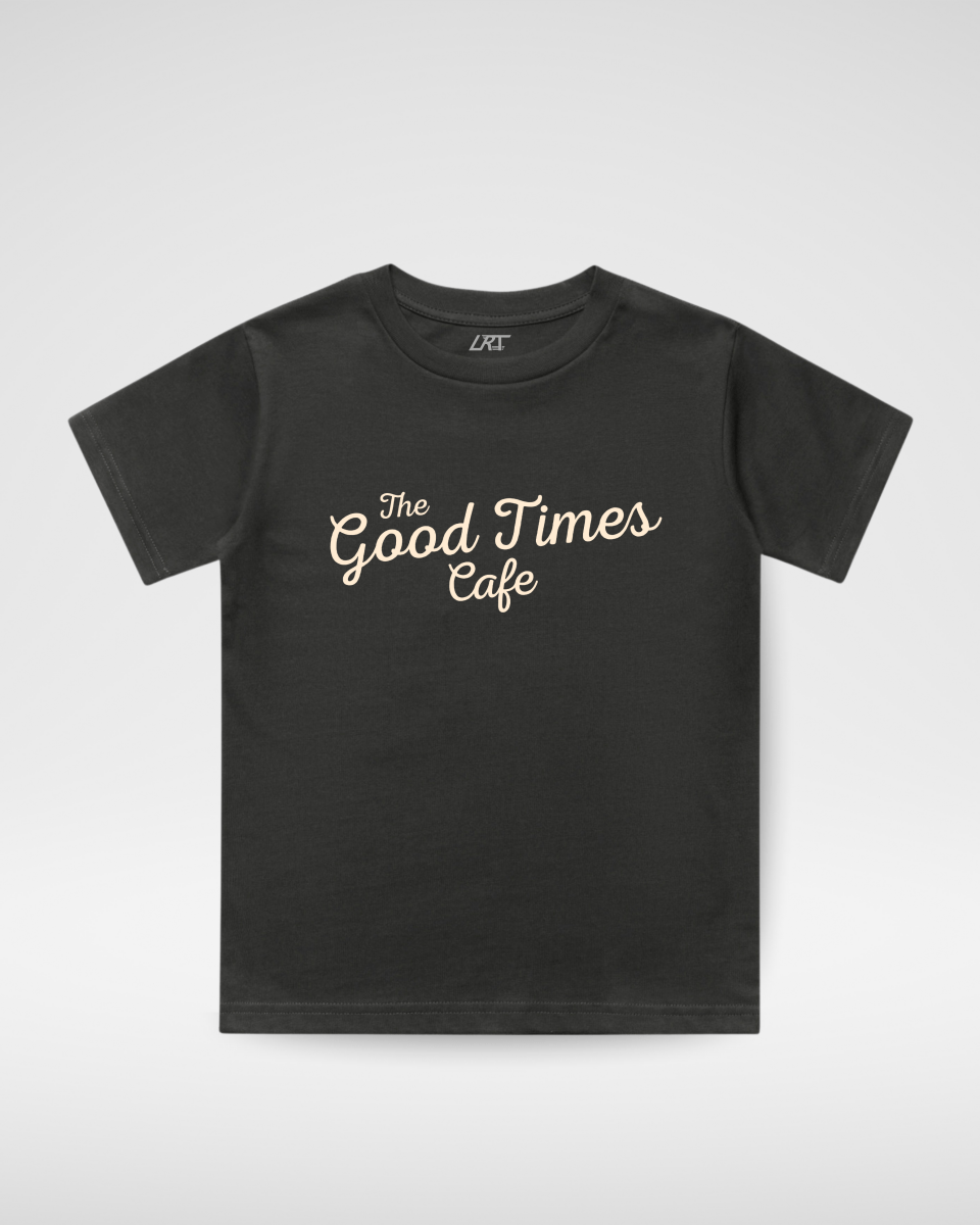 THE GOOD TIMES CAFE TEE - COAL - LITTLE RAD THINGS