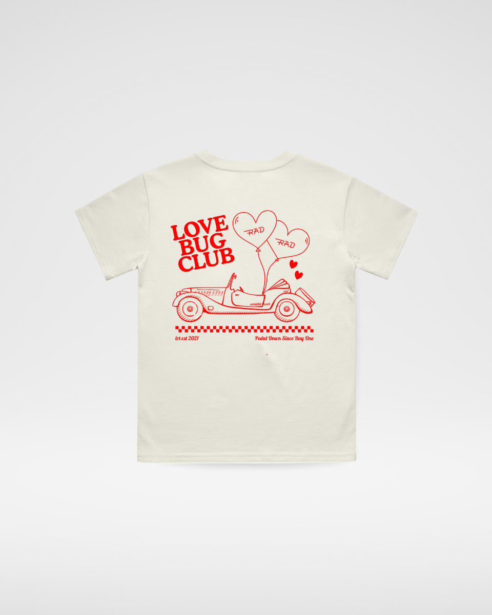 THE LOVE BUG CLUB TEE - VINTAGE CREAM - LITTLE RAD THINGS
