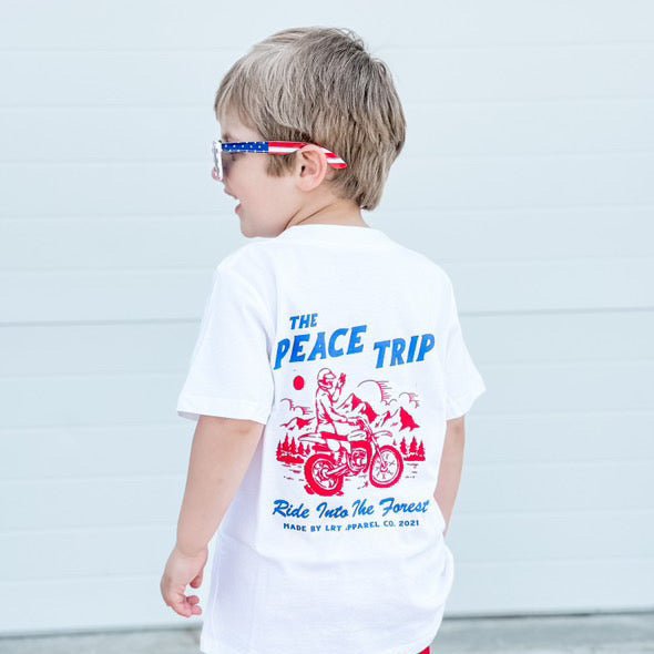 THE PEACE TRIP TEE - WHITE - LITTLE RAD THINGS