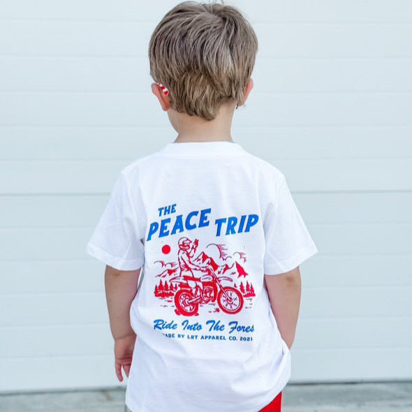 THE PEACE TRIP TEE - WHITE - LITTLE RAD THINGS