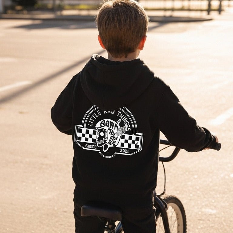 THE TIL DEATH HOODIE - RECYCLED BLACK - LITTLE RAD THINGS