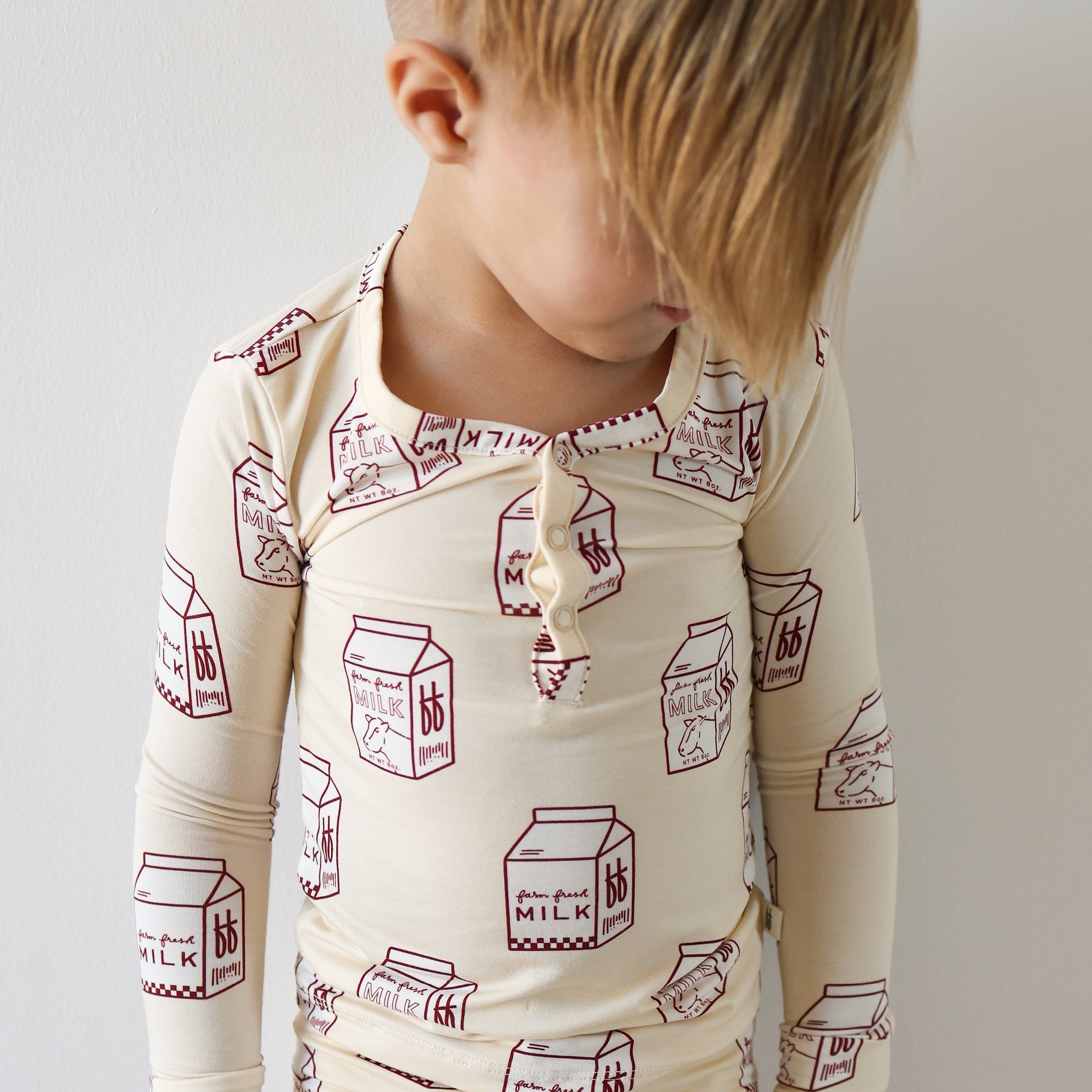 Bamboo Two Piece Pajamas | Milk