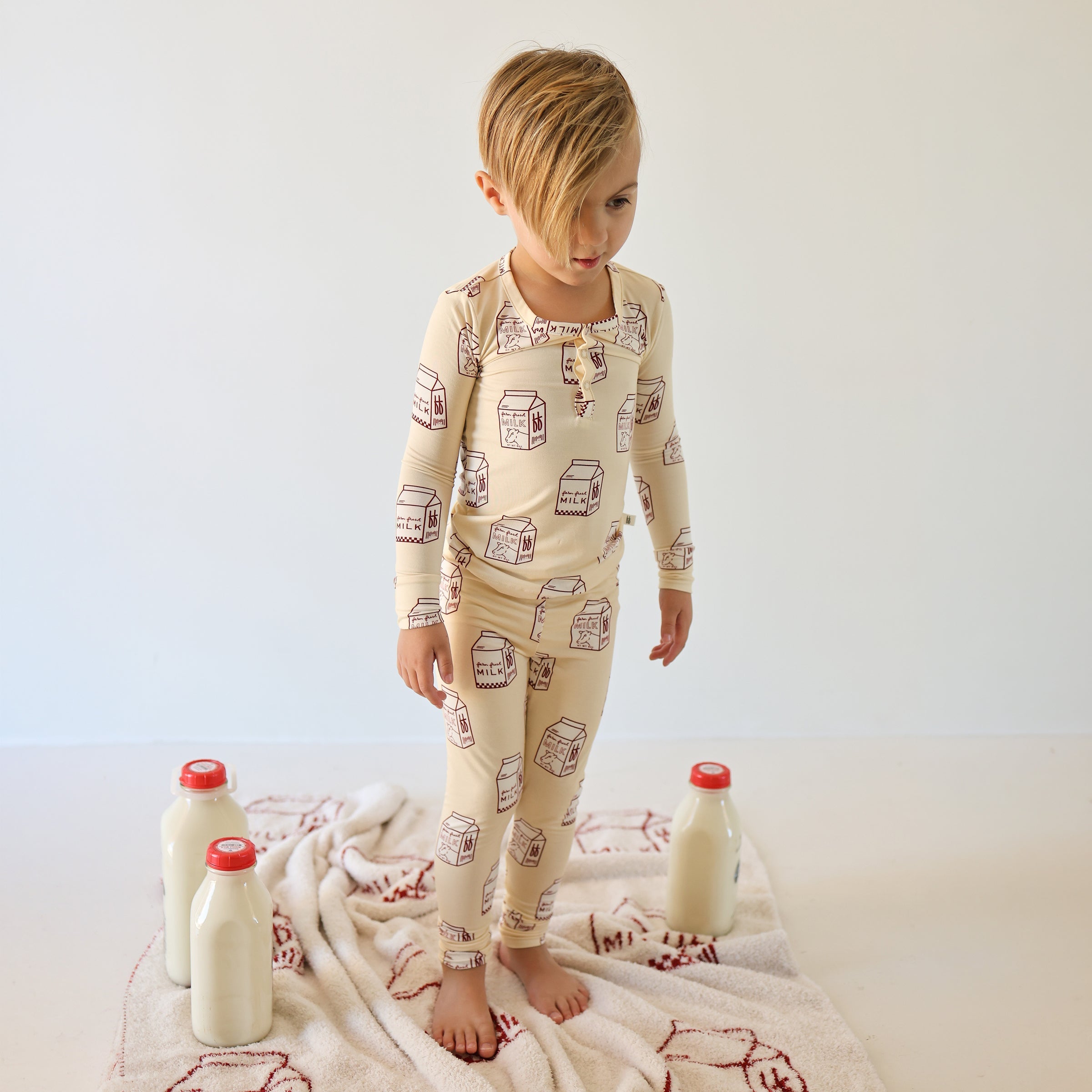 Bamboo Two Piece Pajamas | Milk