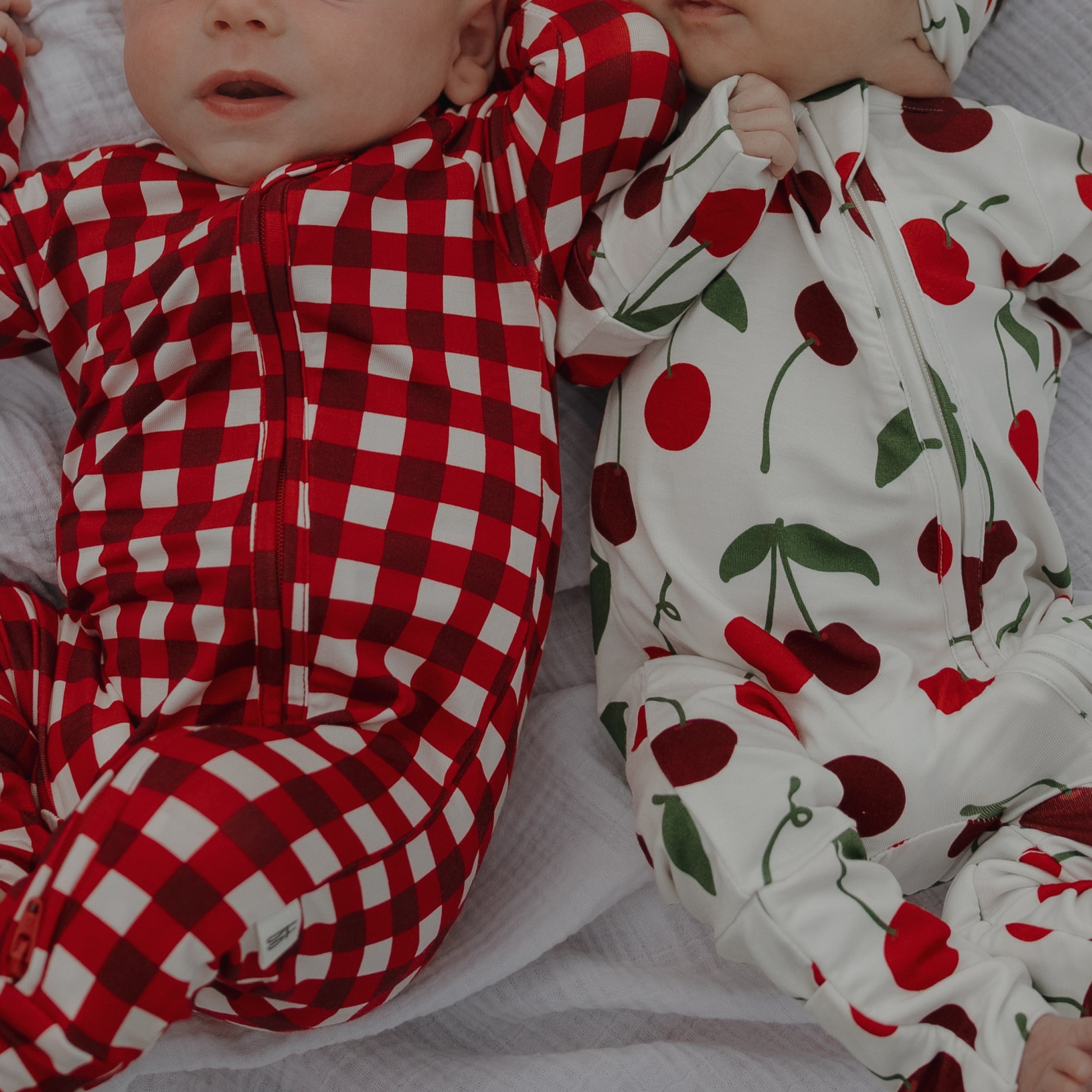 Bamboo Zip Pajamas | Scarlet Gingham