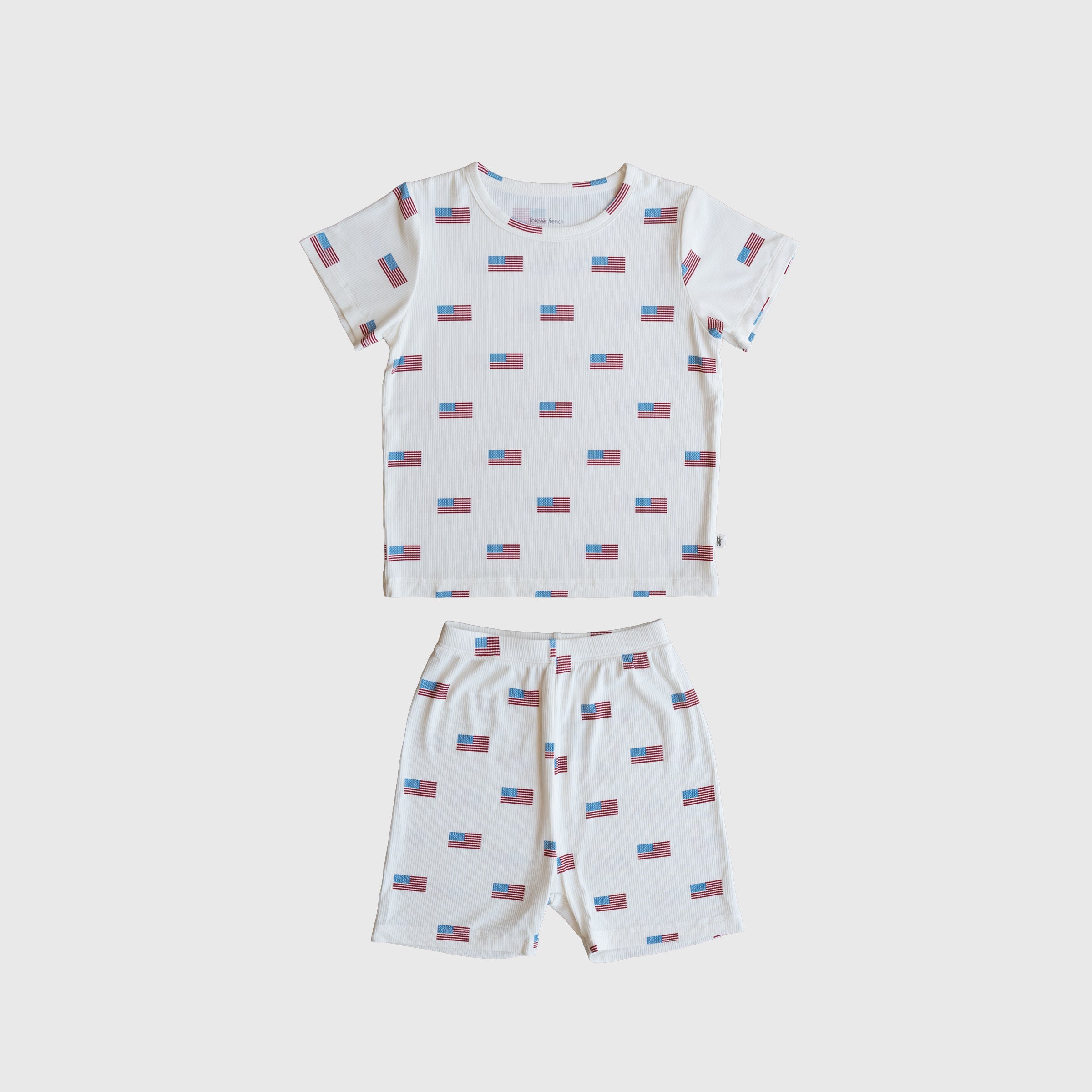 Bamboo Short Set | Americana Ribbed