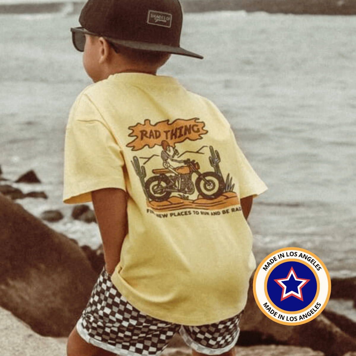 WHERE THE RAD THINGS ARE™ TEE - GOLDEN YELLOW - LITTLE RAD THINGS