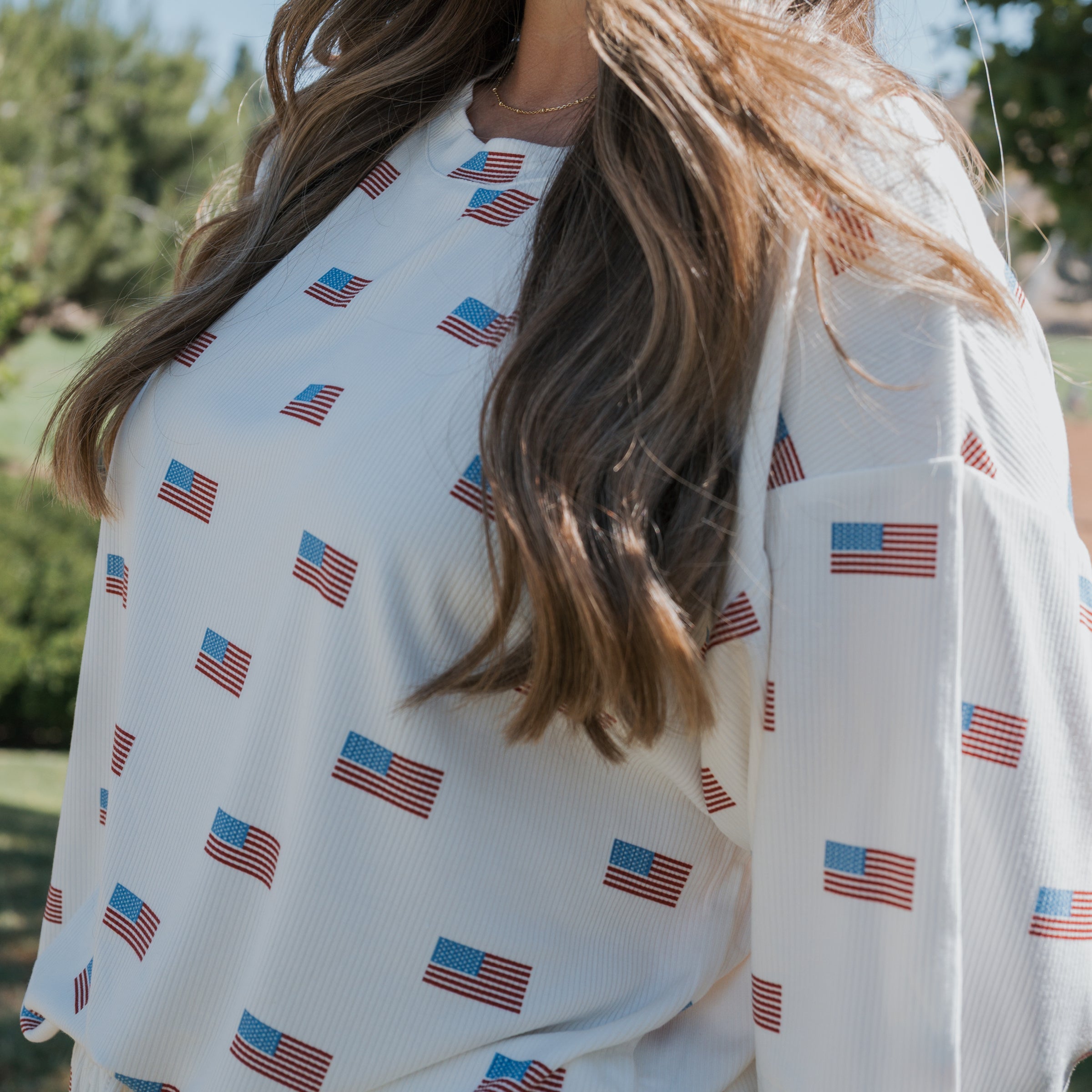 Women's Bamboo Short Set | Americana Ribbed