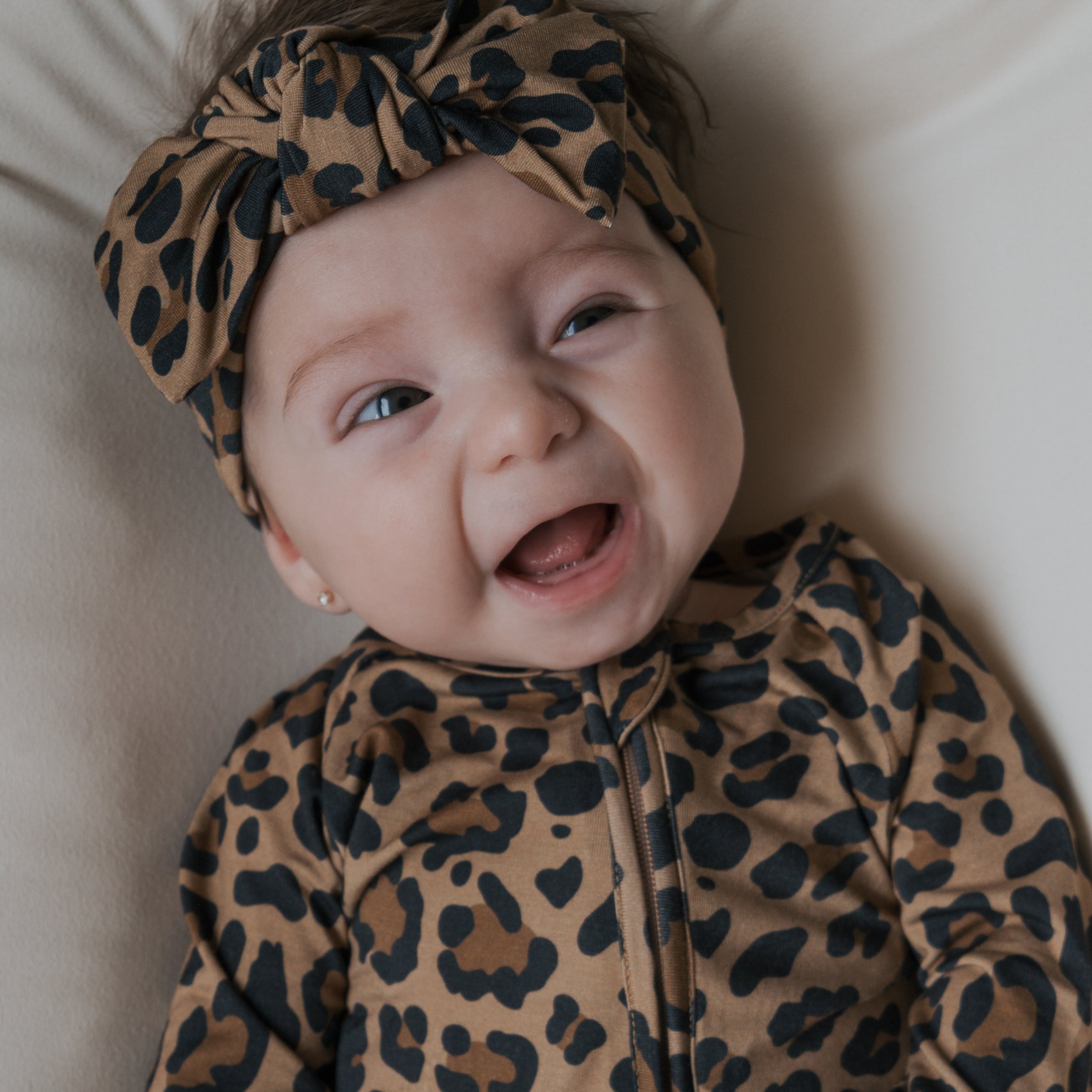 Bamboo Zip Pajamas | Leopard