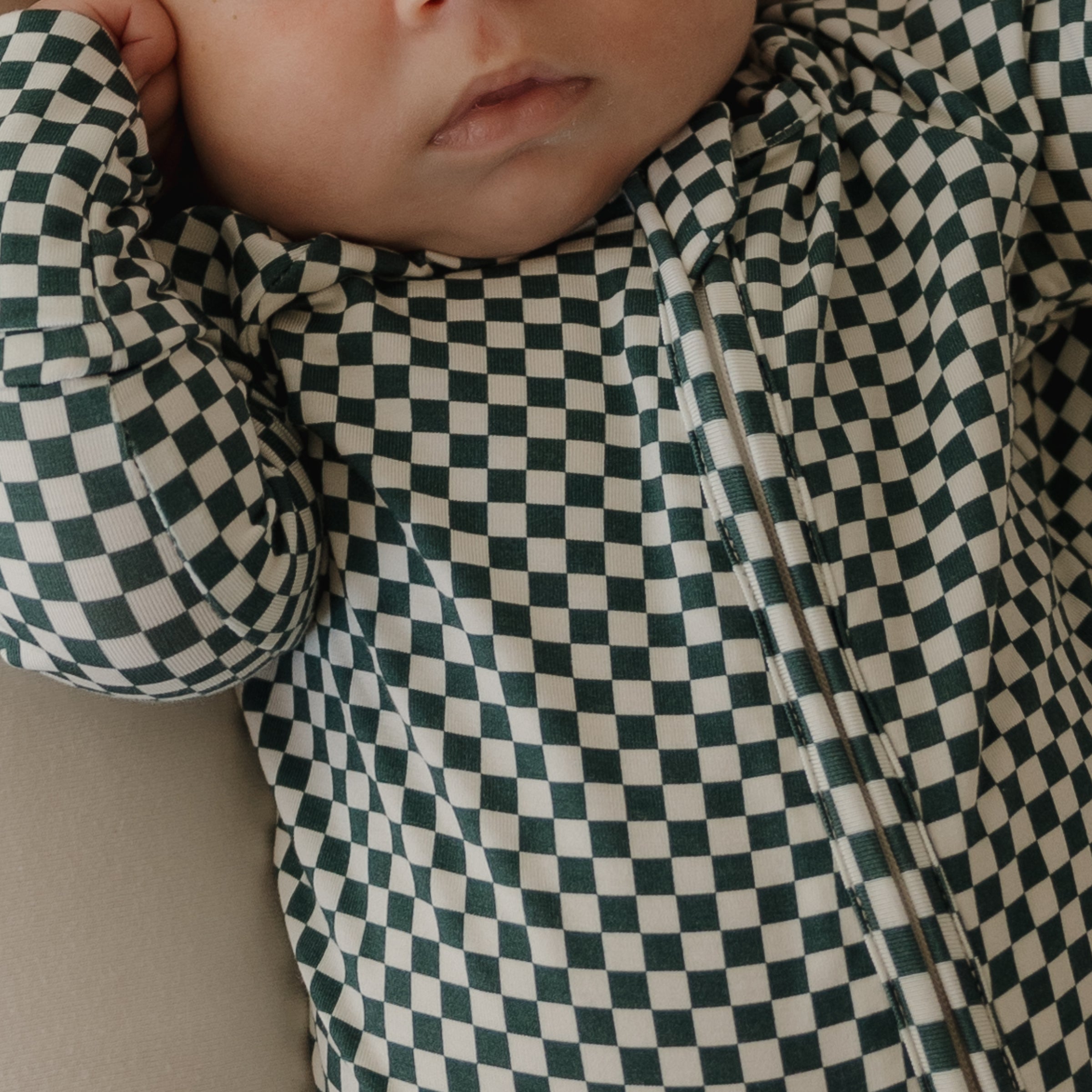 Bamboo Zip Pajamas | Lucky Micro Check