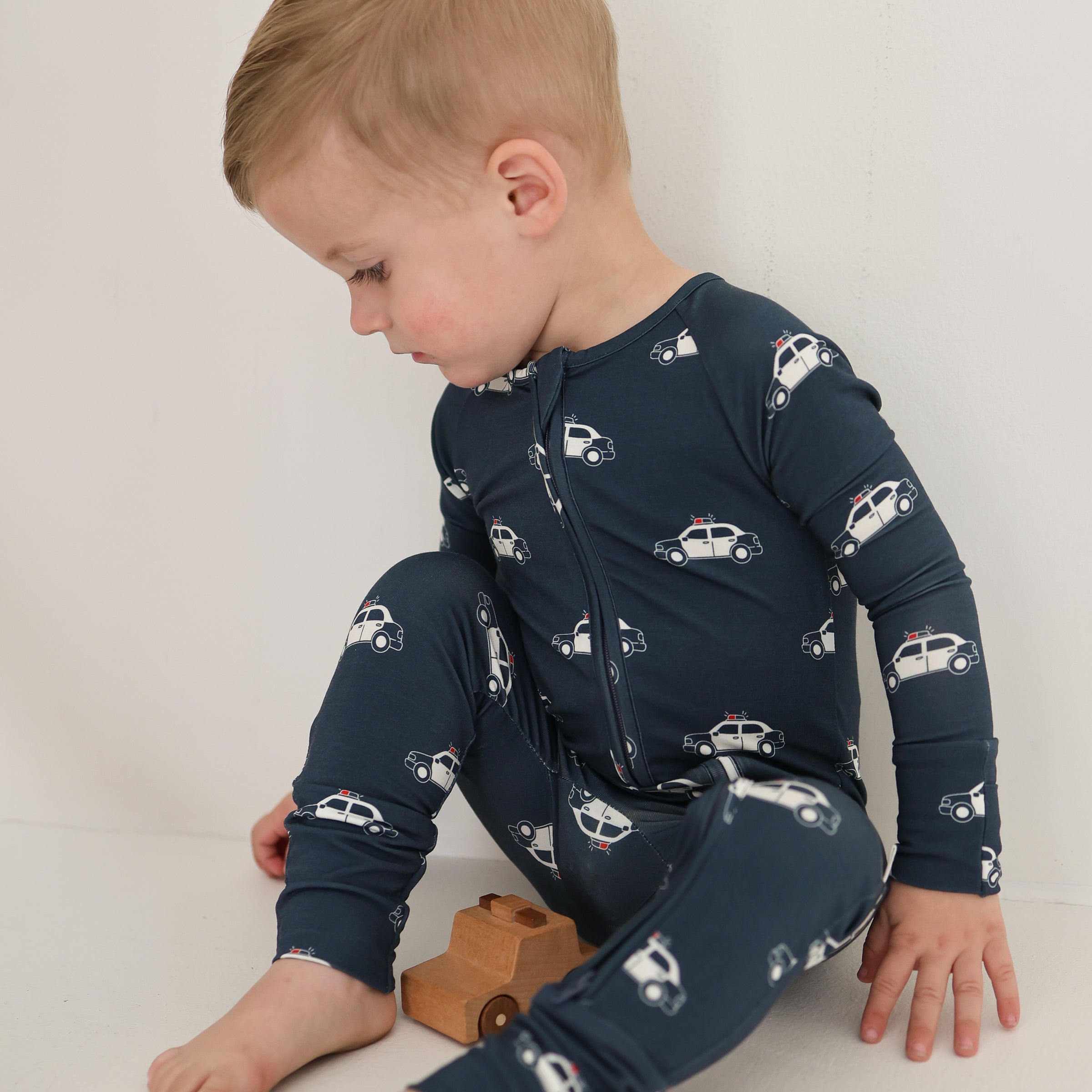 Bamboo Zip Pajamas | Police Cruiser
