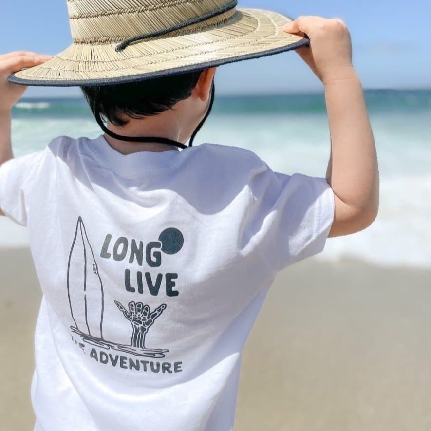 LONG LIVE THE ADVENTURE TEE - WHITE - LITTLE RAD THINGS
