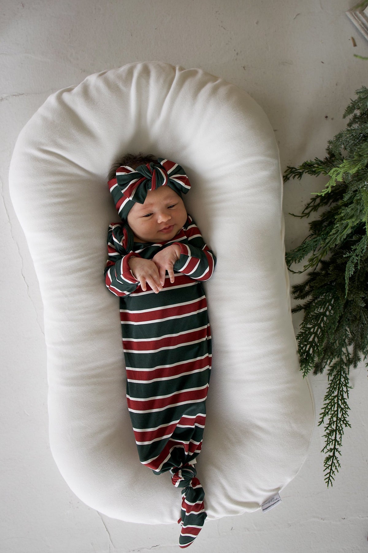 Bamboo Knotted Gown | Holiday Stripe