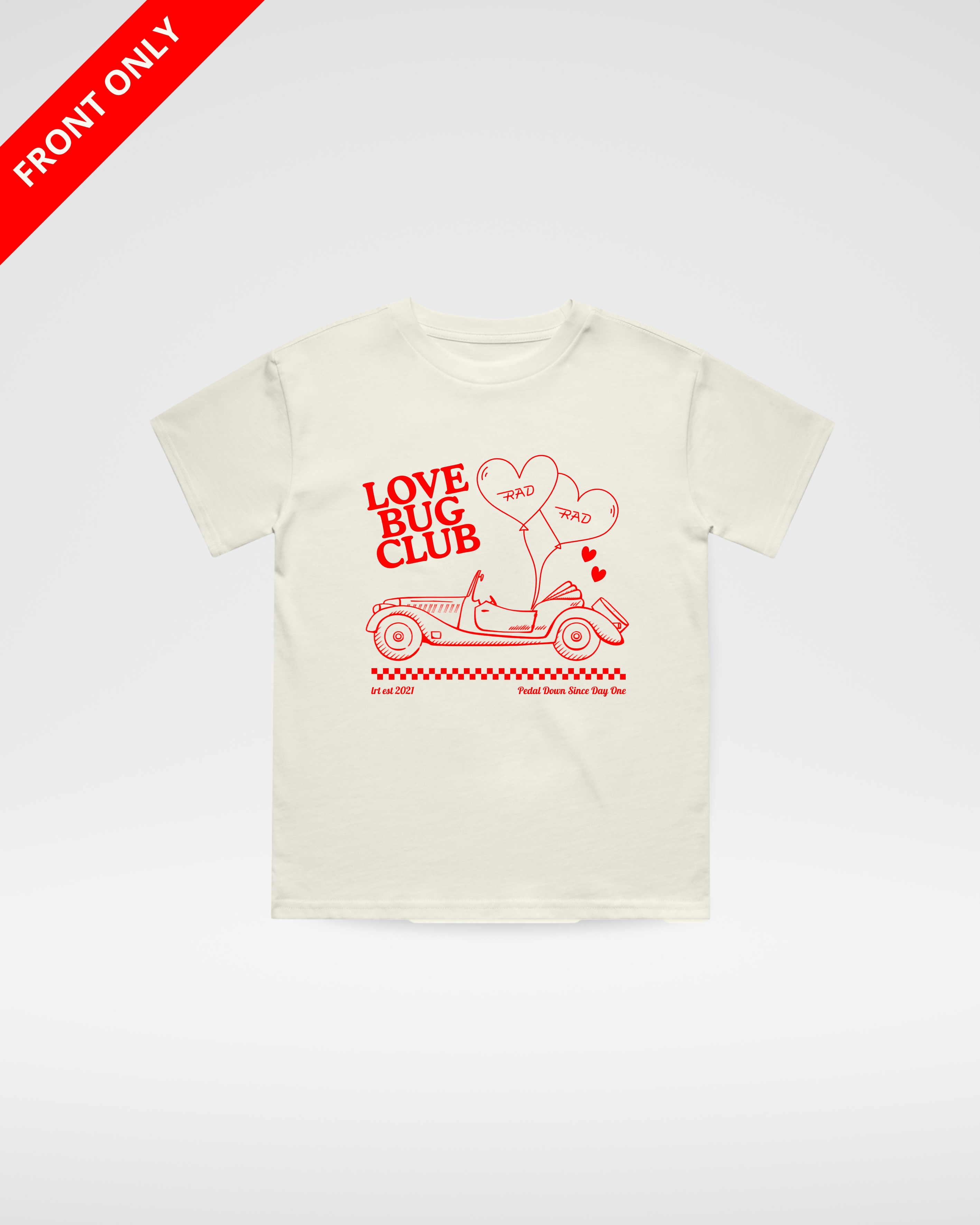THE LOVE BUG CLUB TEE - VINTAGE CREAM (FRONT ONLY)