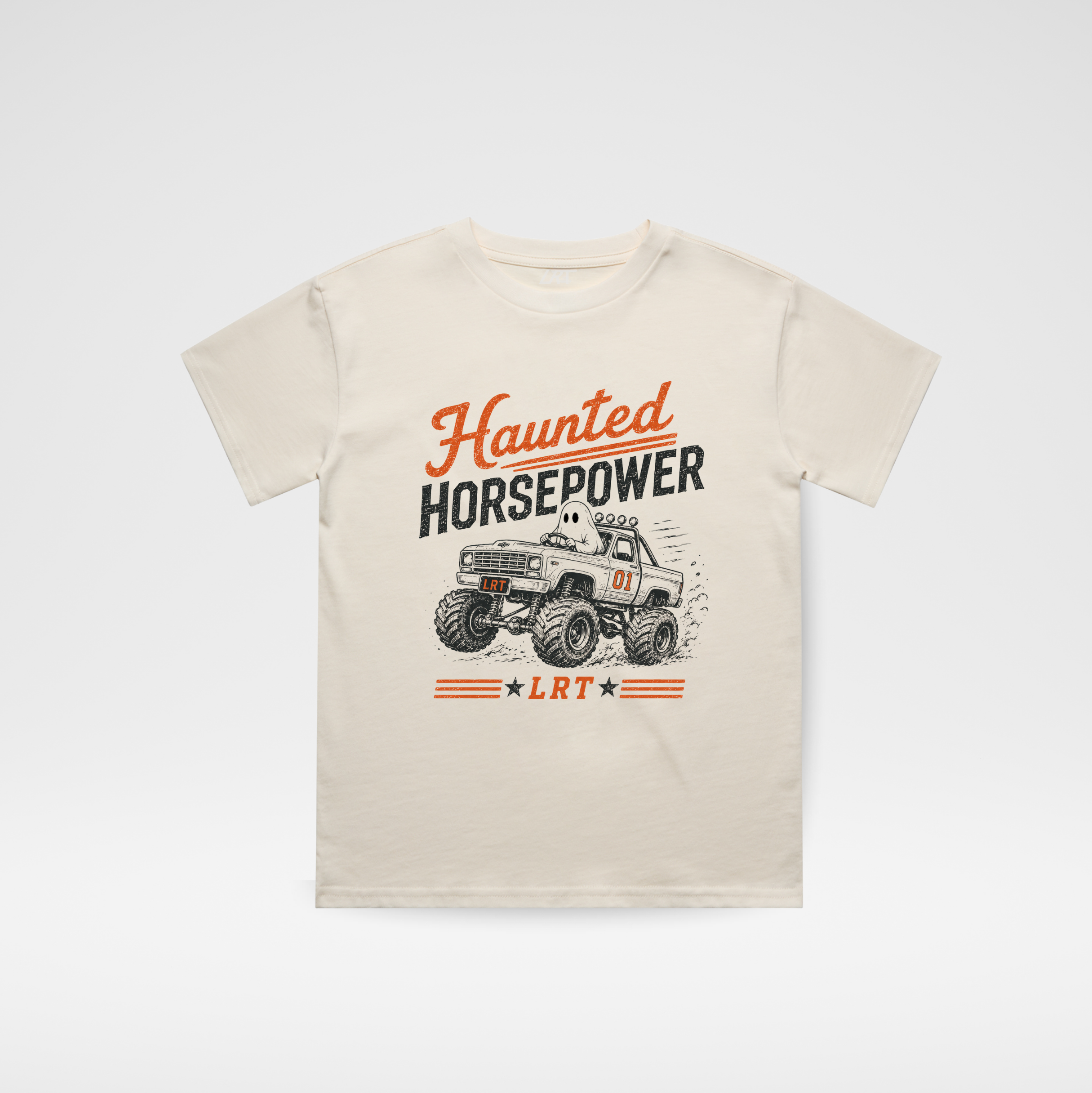 HAUNTED HORSEPOWER HALLOWEEN TEE - VINTAGE CREAM