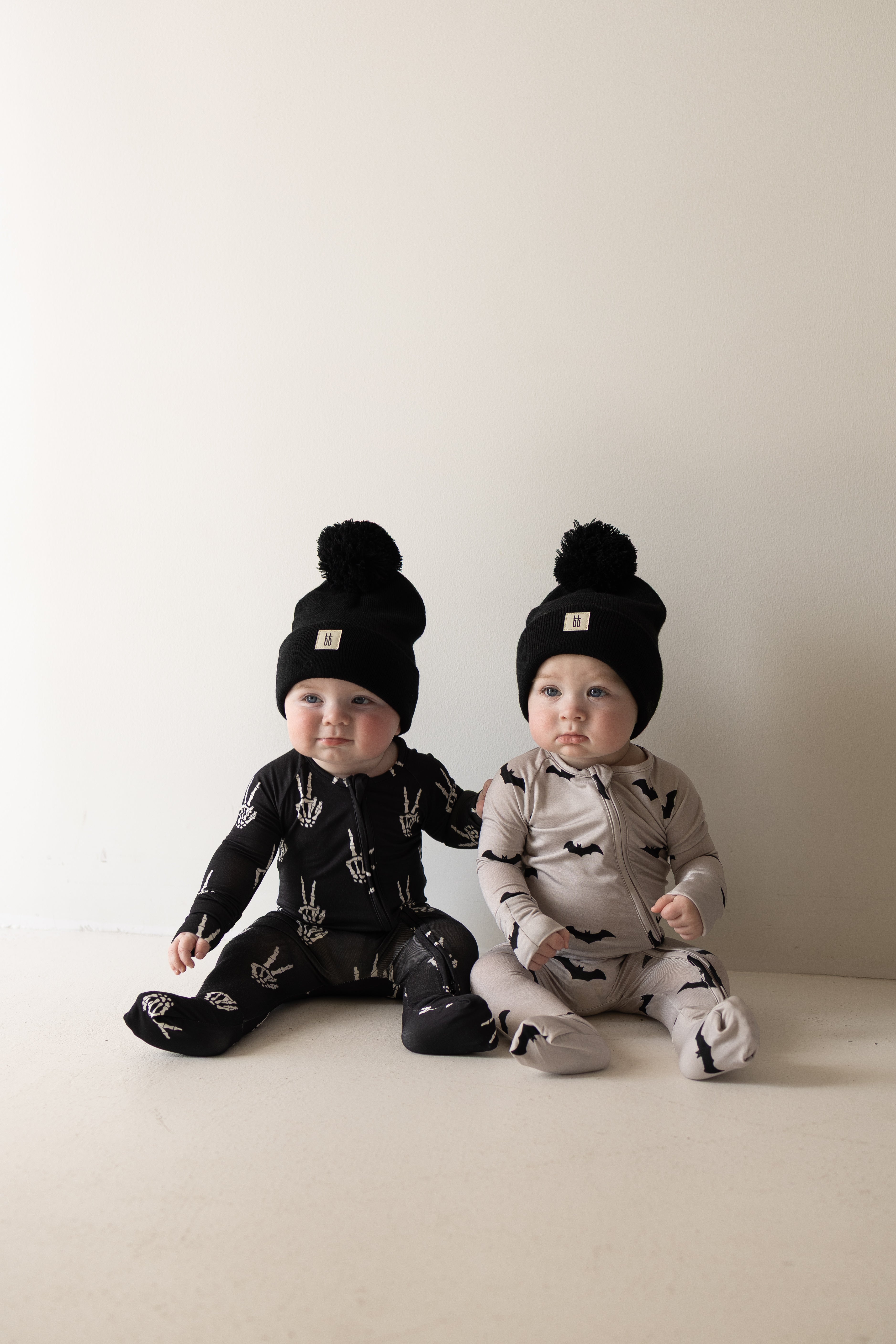 PRE- ORDER ships October 9th |Bamboo Zip Pajamas | Midnight Skelly