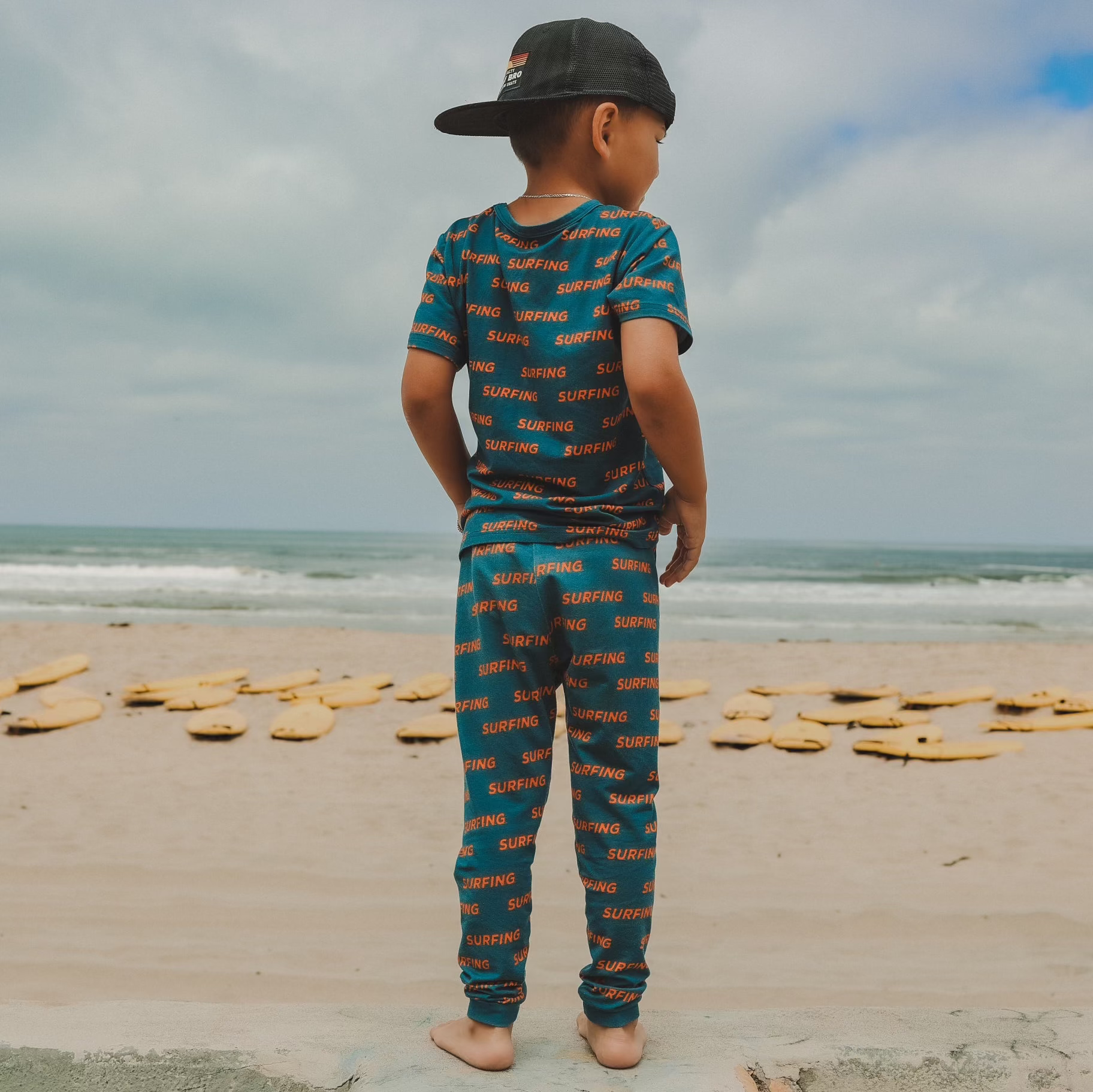 OKEO-TEX Surfing Bamboo Pajamas Little Rad Things Vintage Inspired Kids Clothing