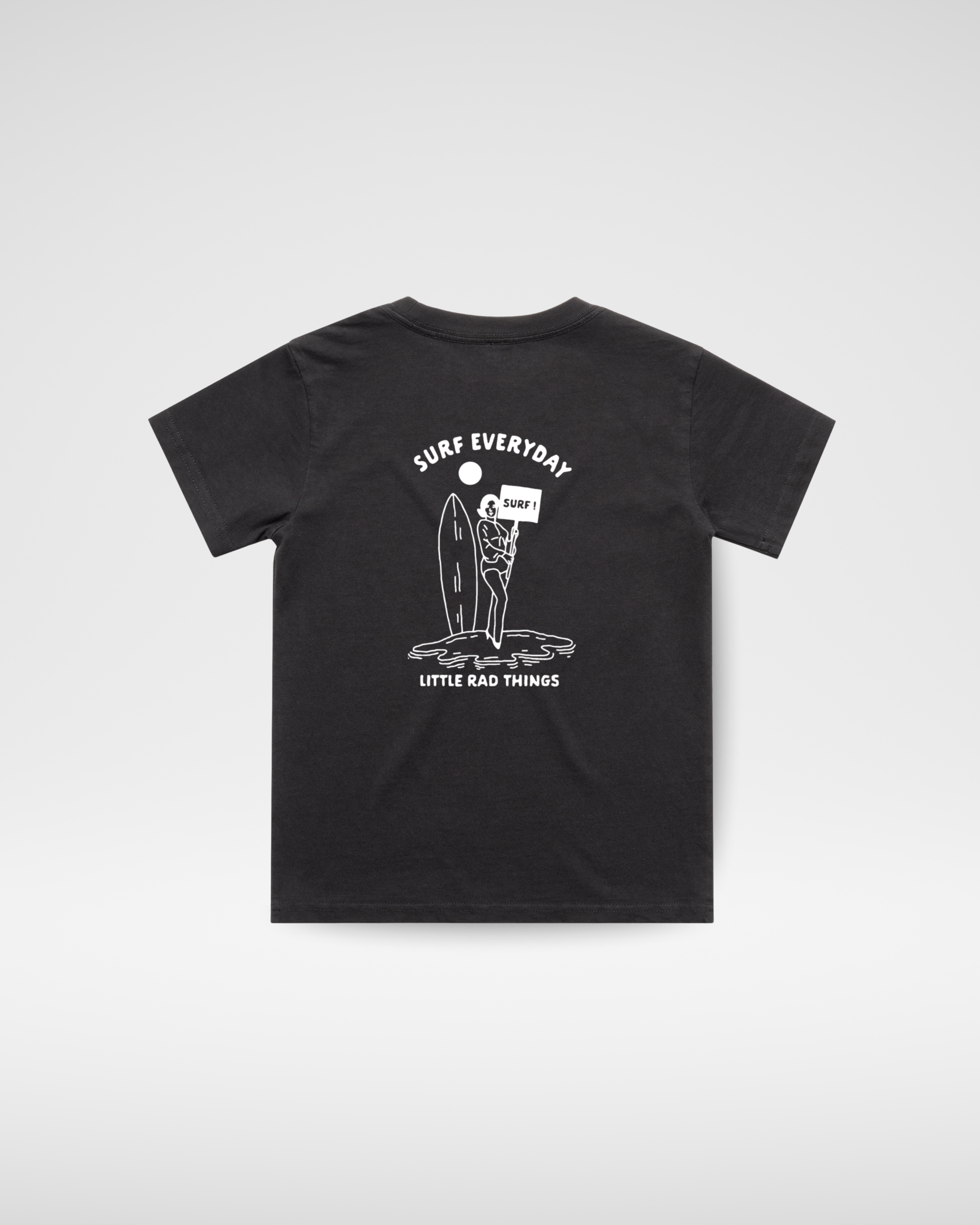 SURFS UP GIRL TEE - BLACK