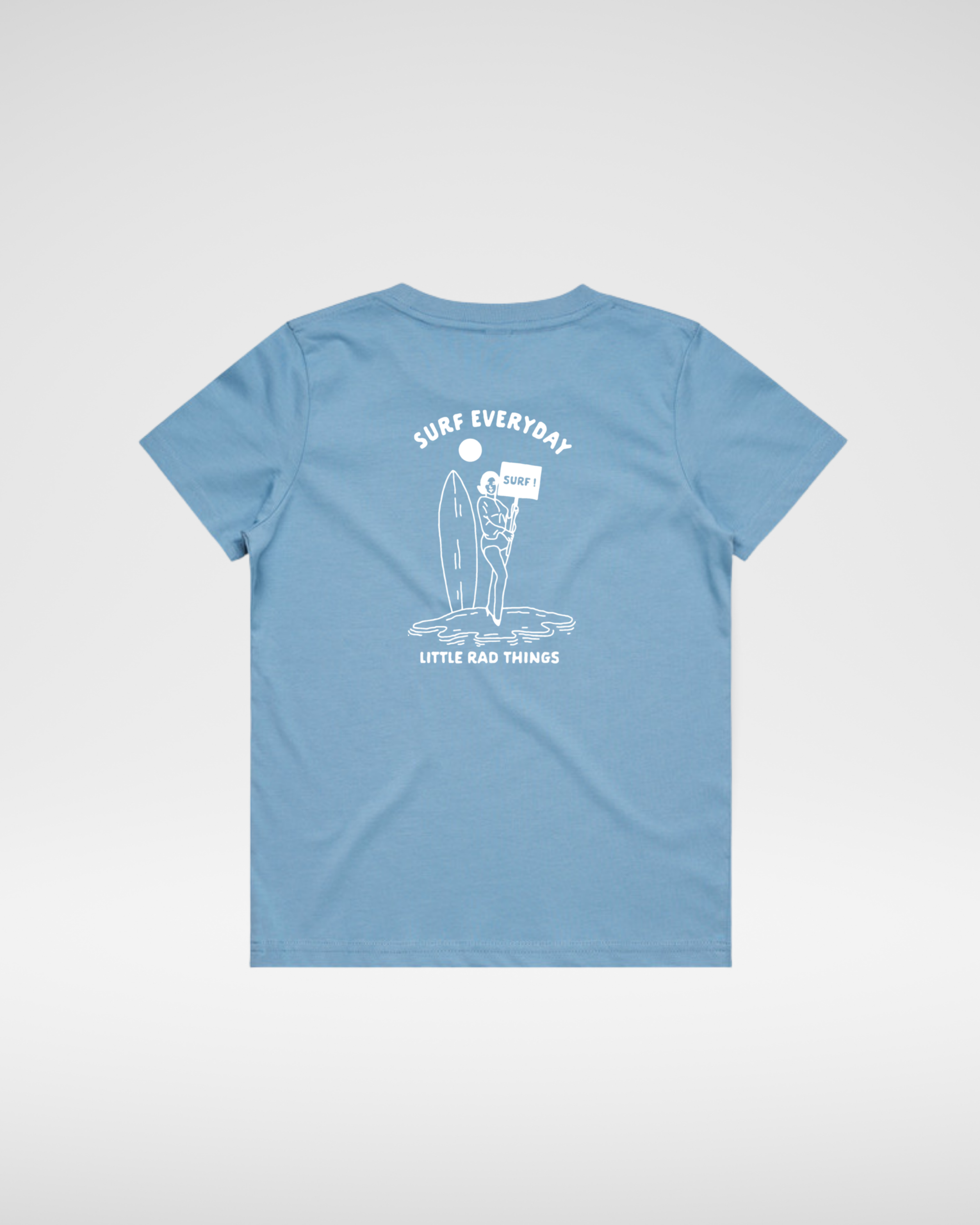 SURFS UP GIRL TEE - CLOUD BLUE