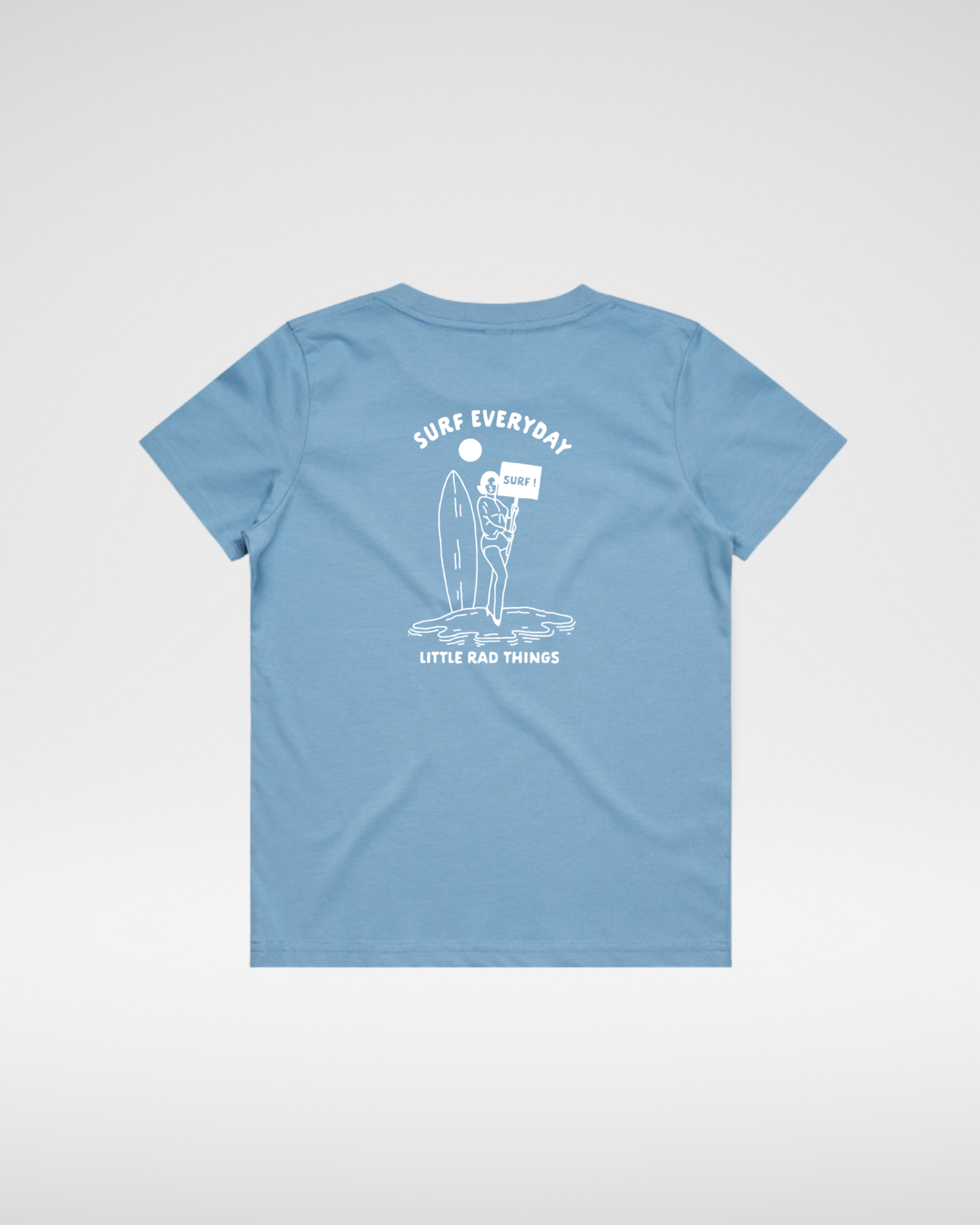 SURFS UP GIRL TEE - CLOUD BLUE