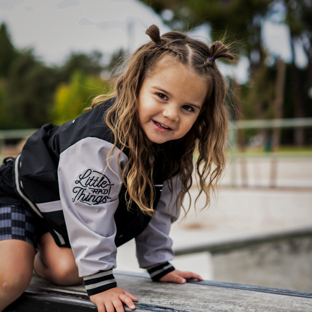 Vintage-inspired Waterproof Letterman Jacket for kids, eco-friendly and durable Little Rad Things