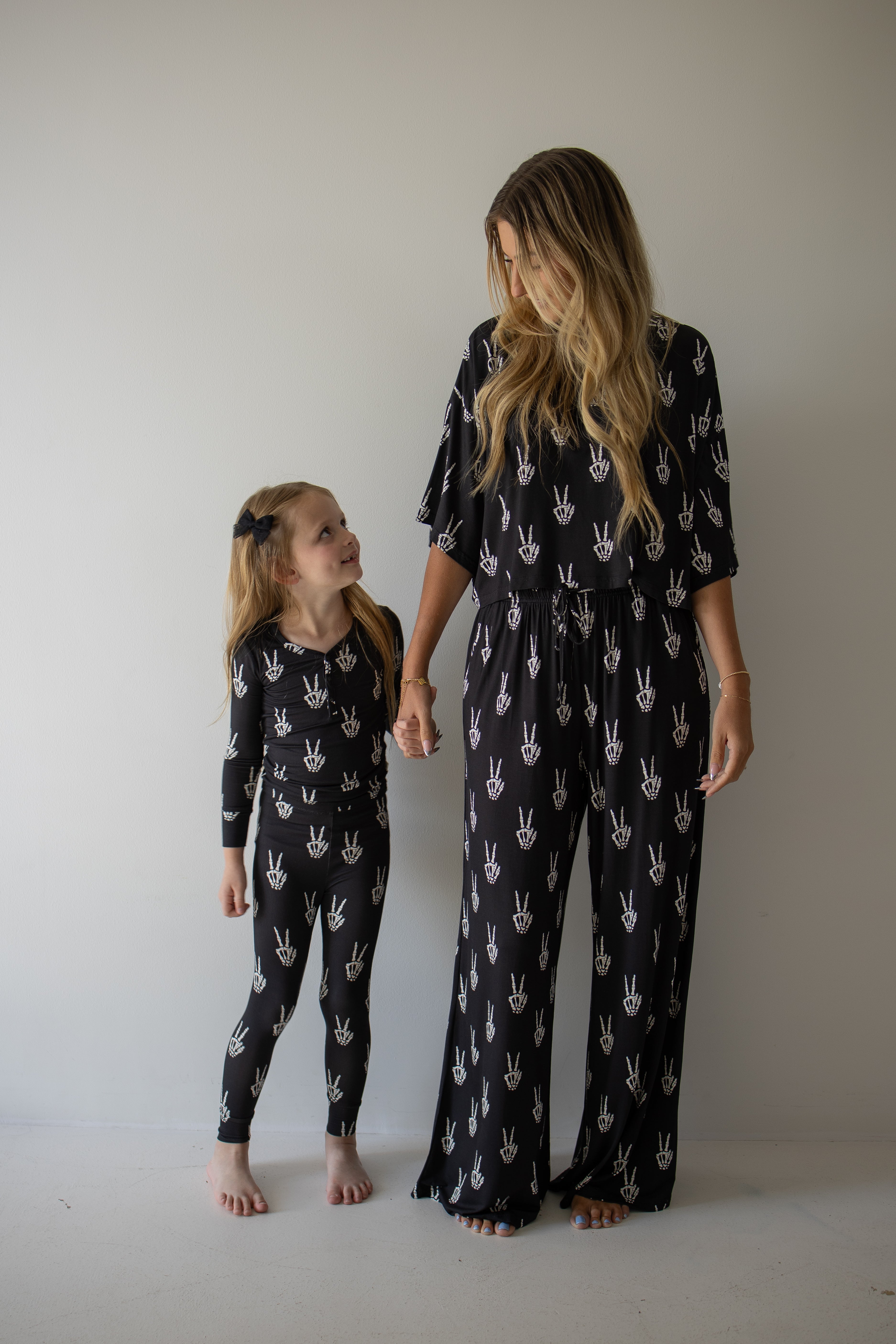 PRE-ORDER ships October 9th |Bamboo Two Piece Pajamas | Midnight Skelly