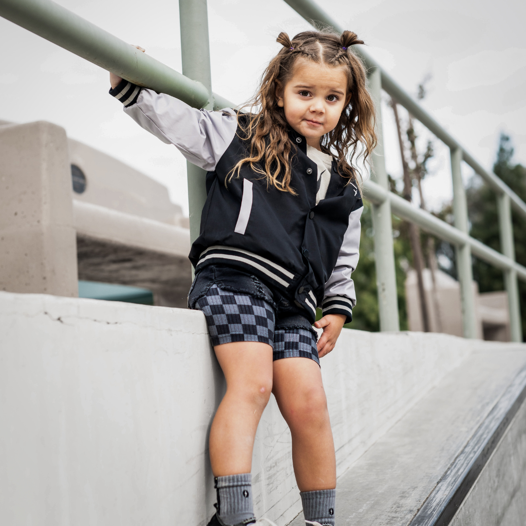 Vintage-inspired Waterproof Letterman Jacket for kids, eco-friendly and durable Little Rad Things