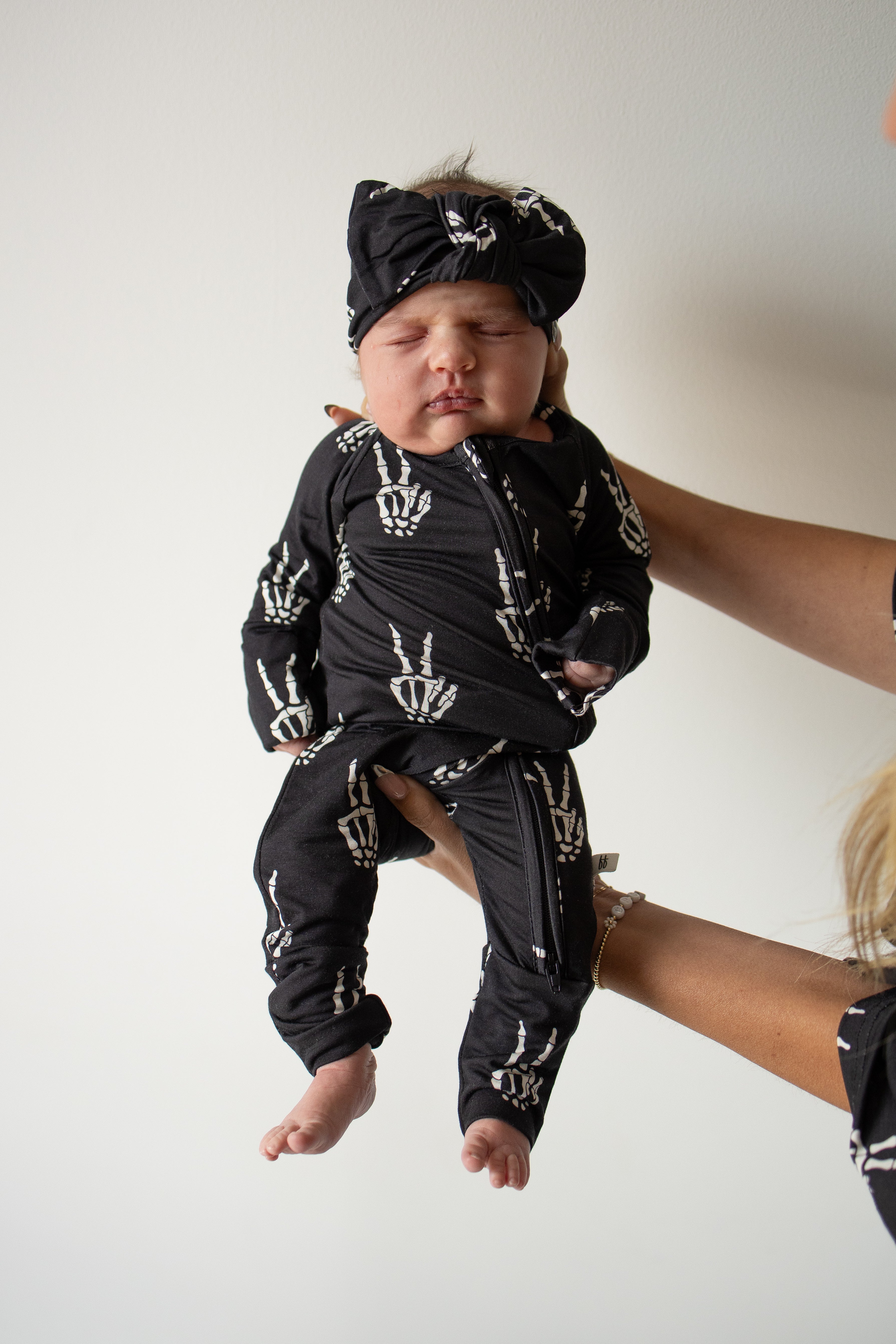 PRE- ORDER ships October 9th |Bamboo Zip Pajamas | Midnight Skelly