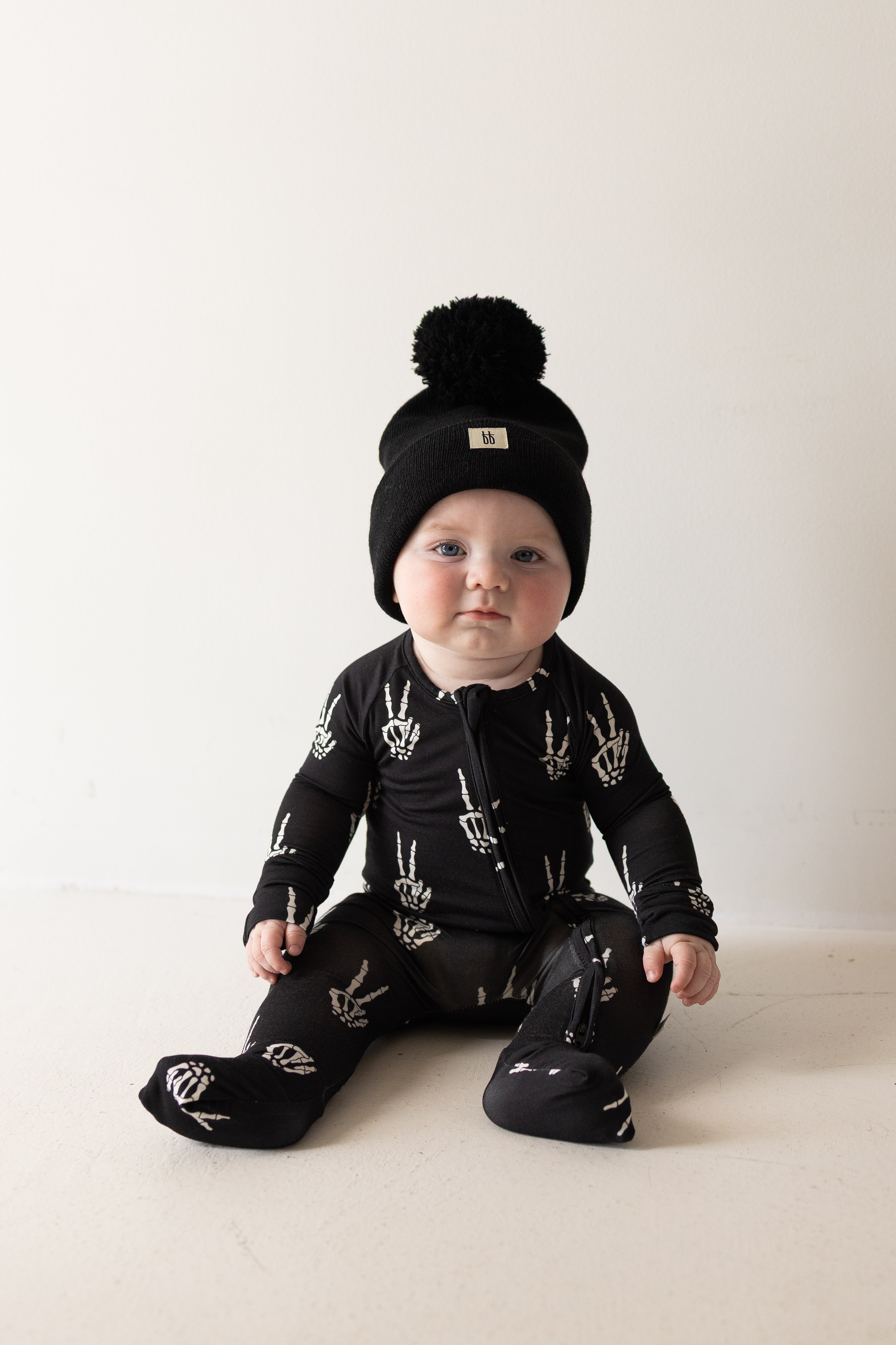 PRE- ORDER ships October 9th |Bamboo Zip Pajamas | Midnight Skelly