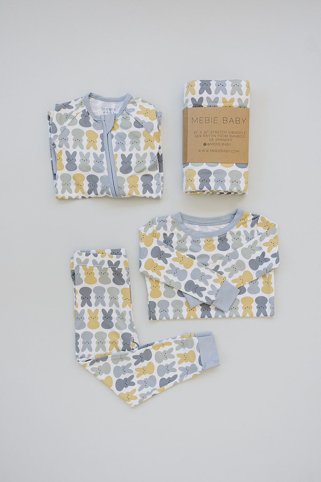 Dusty Blue Peep Bamboo Cozy Set