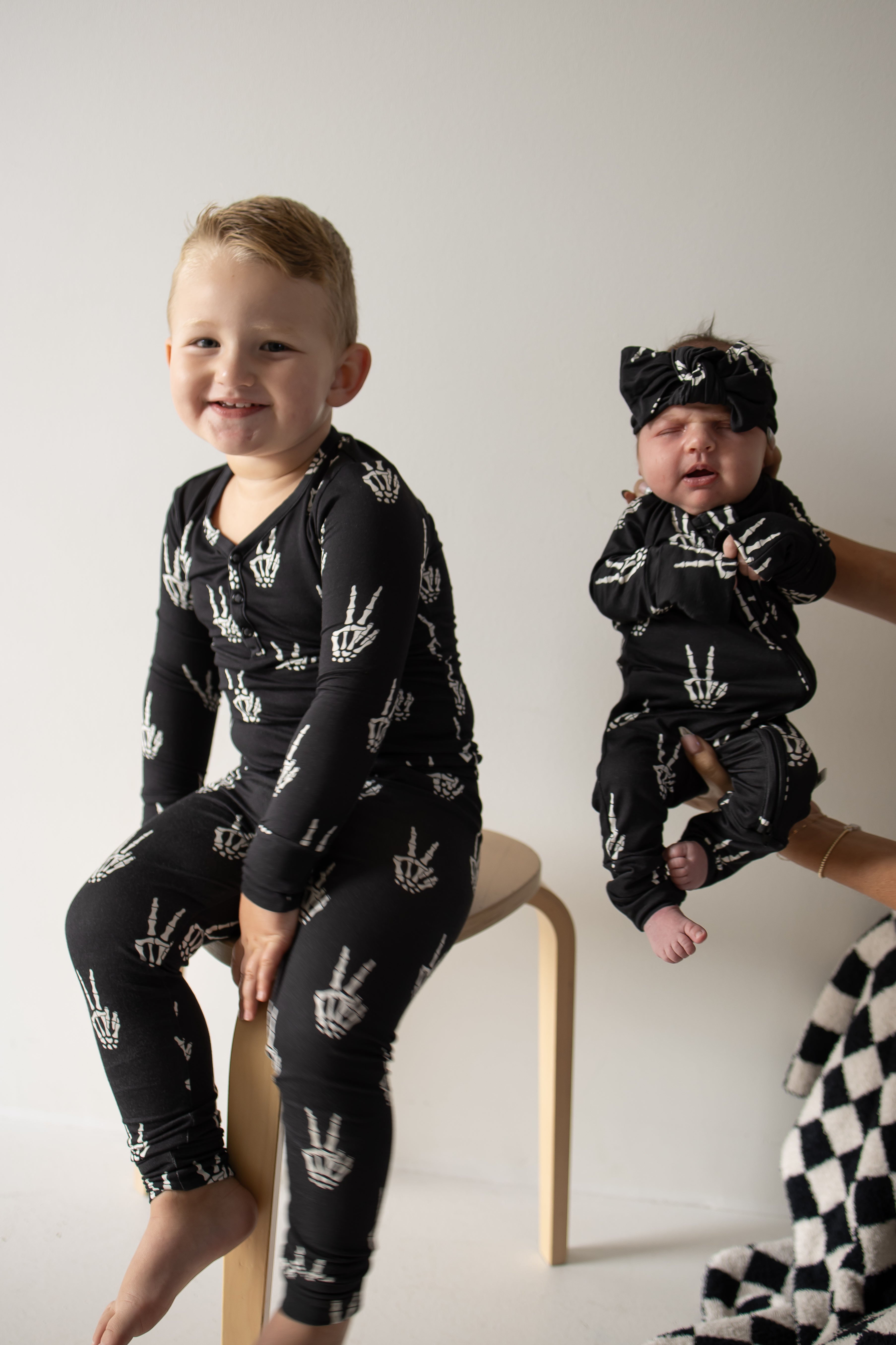 PRE-ORDER ships October 9th |Bamboo Two Piece Pajamas | Midnight Skelly