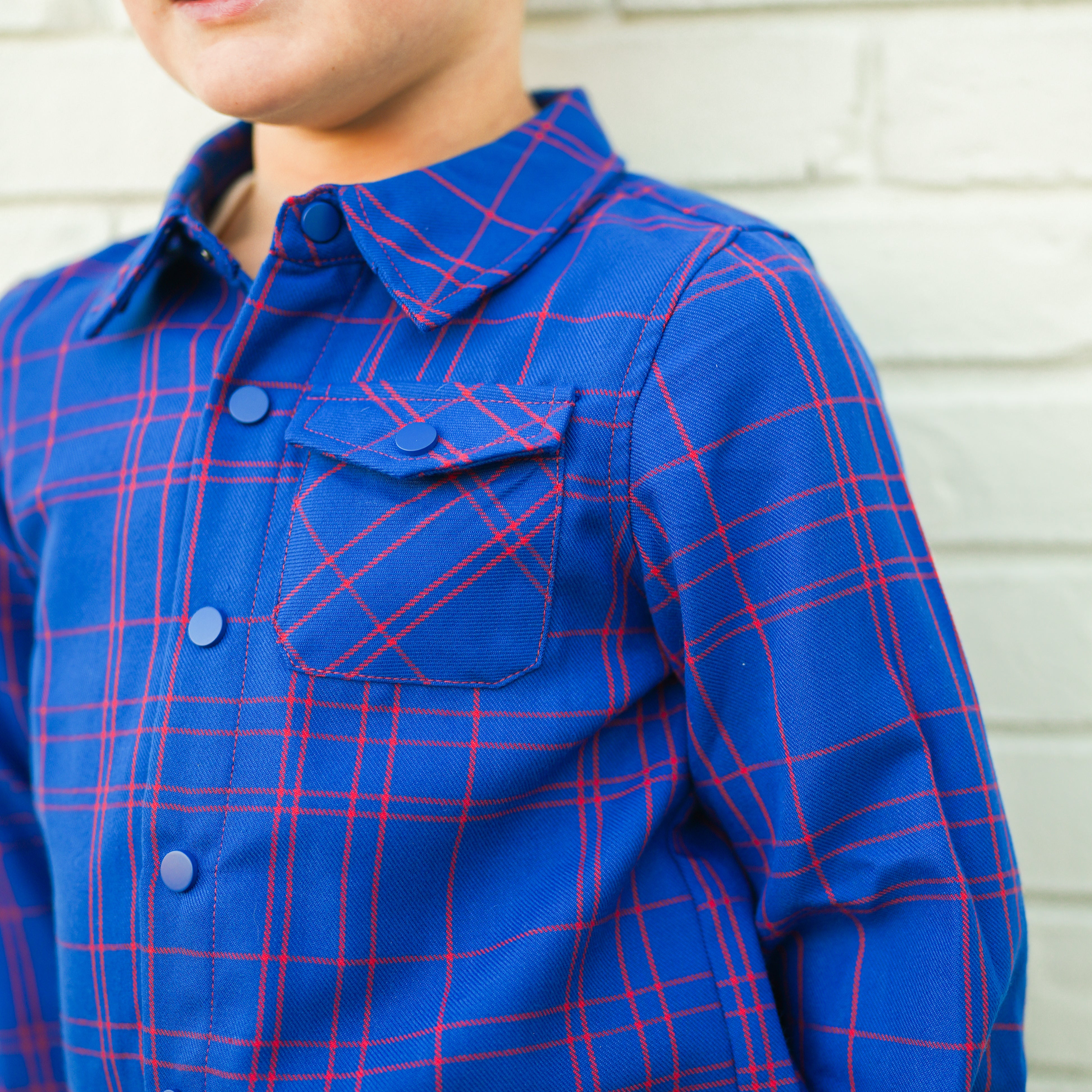 Vintage-inspired Kids Fast and Free Flannel for boys, eco-friendly and durable