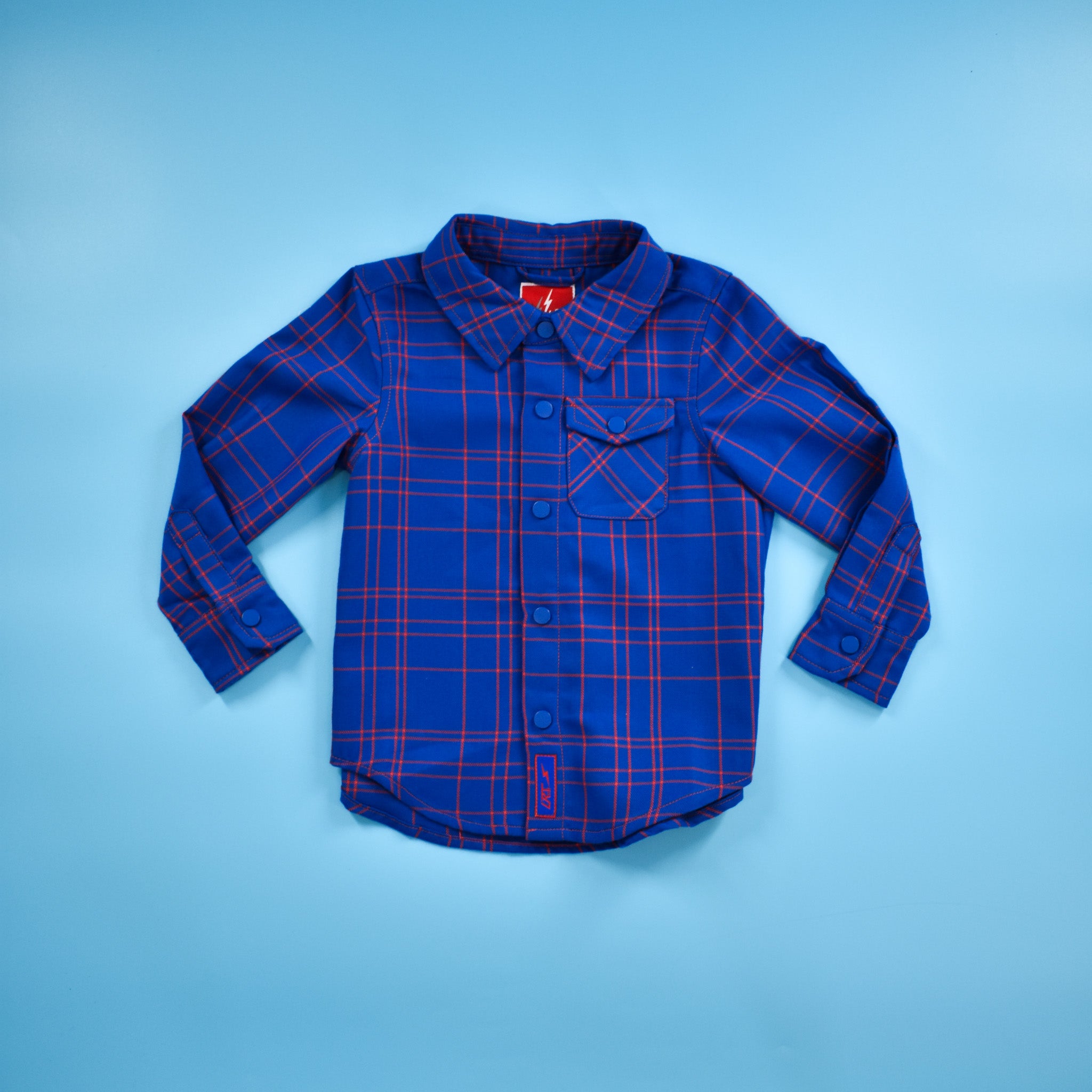 Vintage-inspired Kids Fast and Free Flannel for boys, eco-friendly and durable