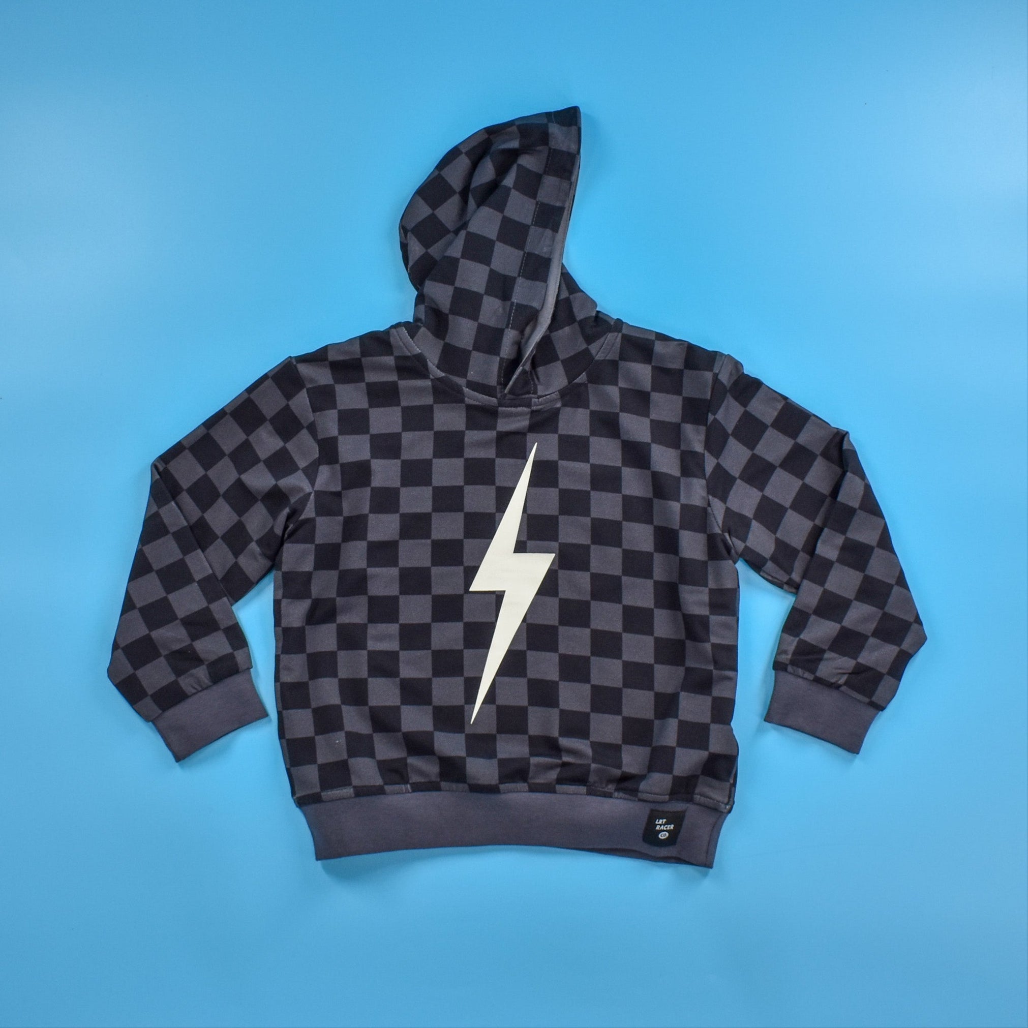 THE CHECKERED SPARK HOODIE - BLACK