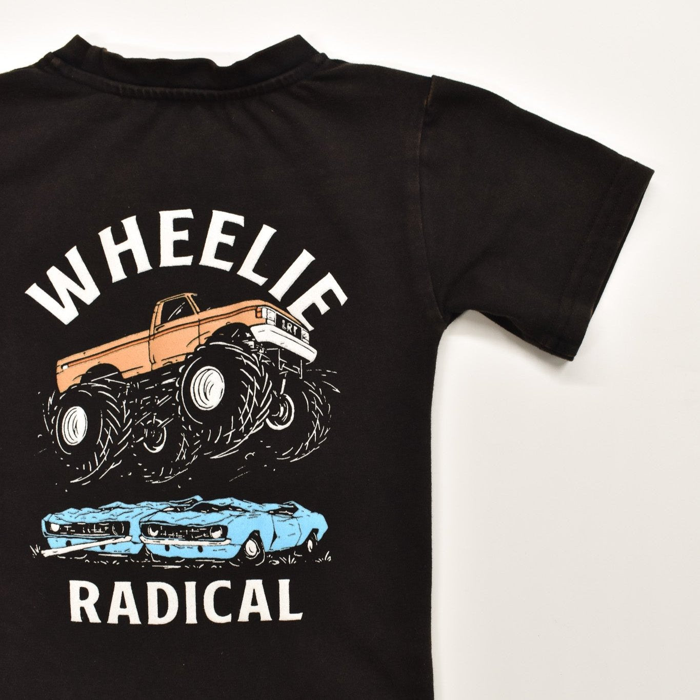 Vintage-inspired rad clothes for kids, eco-friendly and durable, Wheelie Radical Tee Little Rad Things Apparel