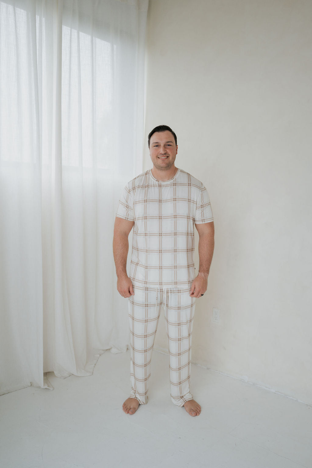 Men's Short Sleeve Pajamas | Ellis Plaid