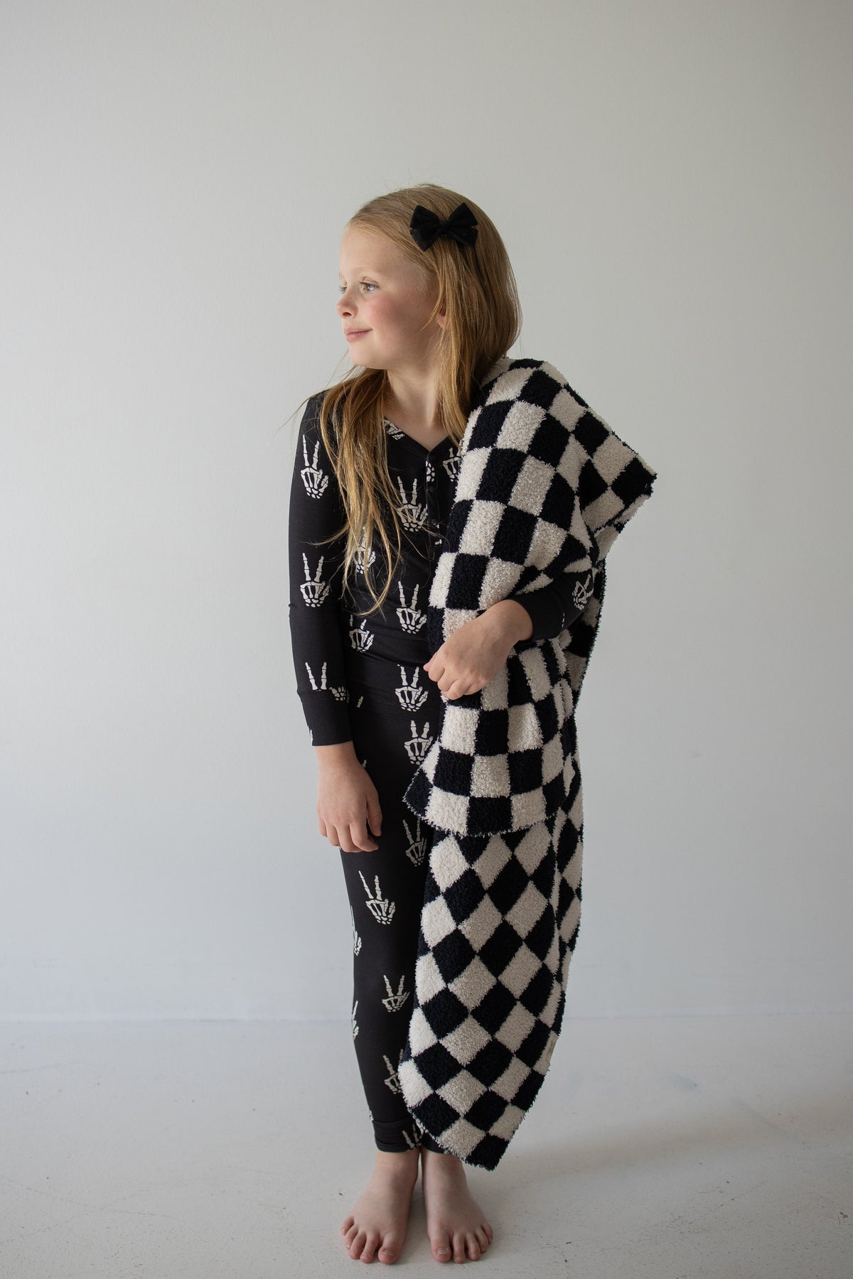 PRE-ORDER ships October 9th |Bamboo Two Piece Pajamas | Midnight Skelly