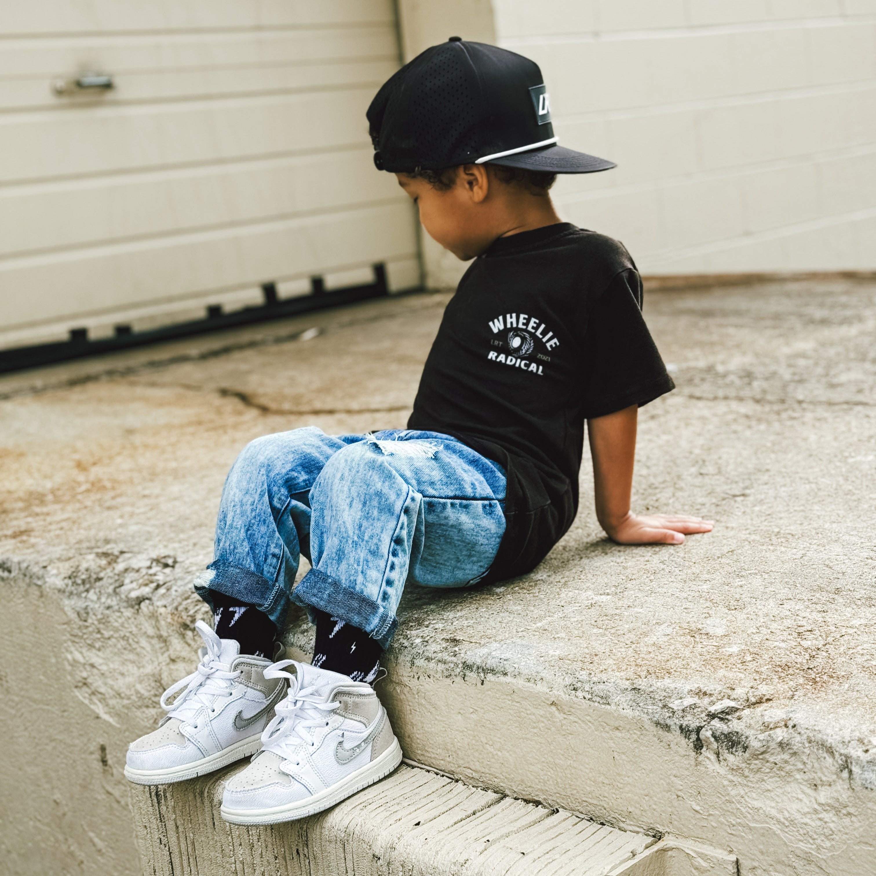 Vintage-inspired rad clothes for kids, eco-friendly and durable, Wheelie Radical Tee Little Rad Things Apparel