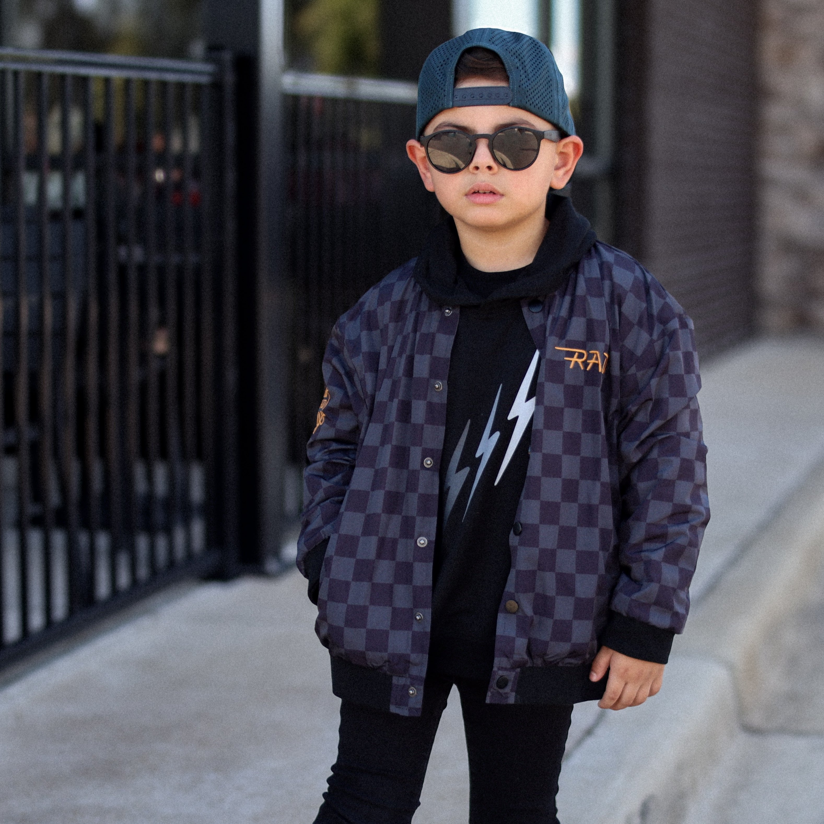 Vintage-inspired Triple Spark Hoodie for boys, eco-friendly and durable Little Rad Things