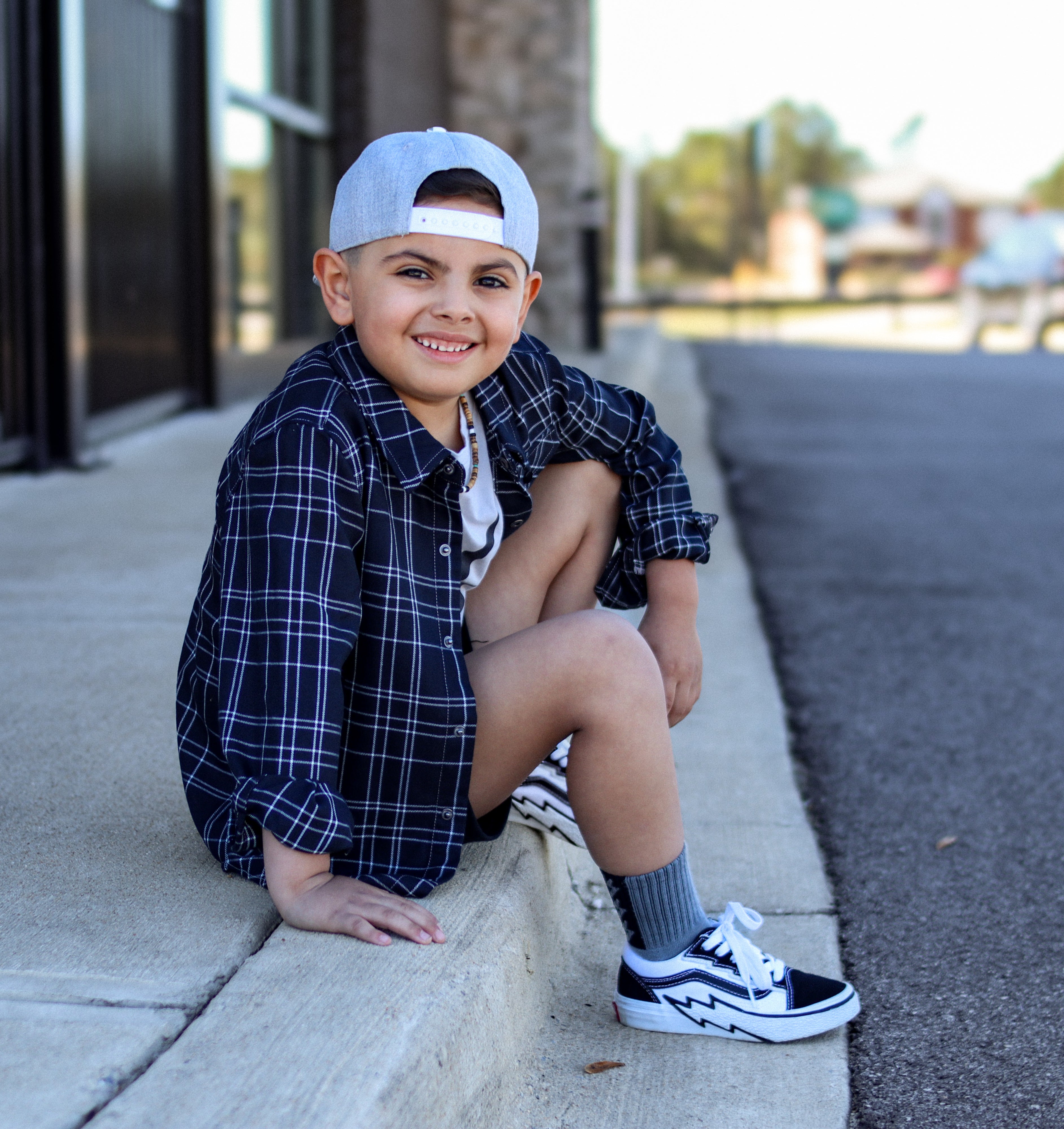 Kids Flip Side flannel for boys, eco-friendly with vintage-inspired style