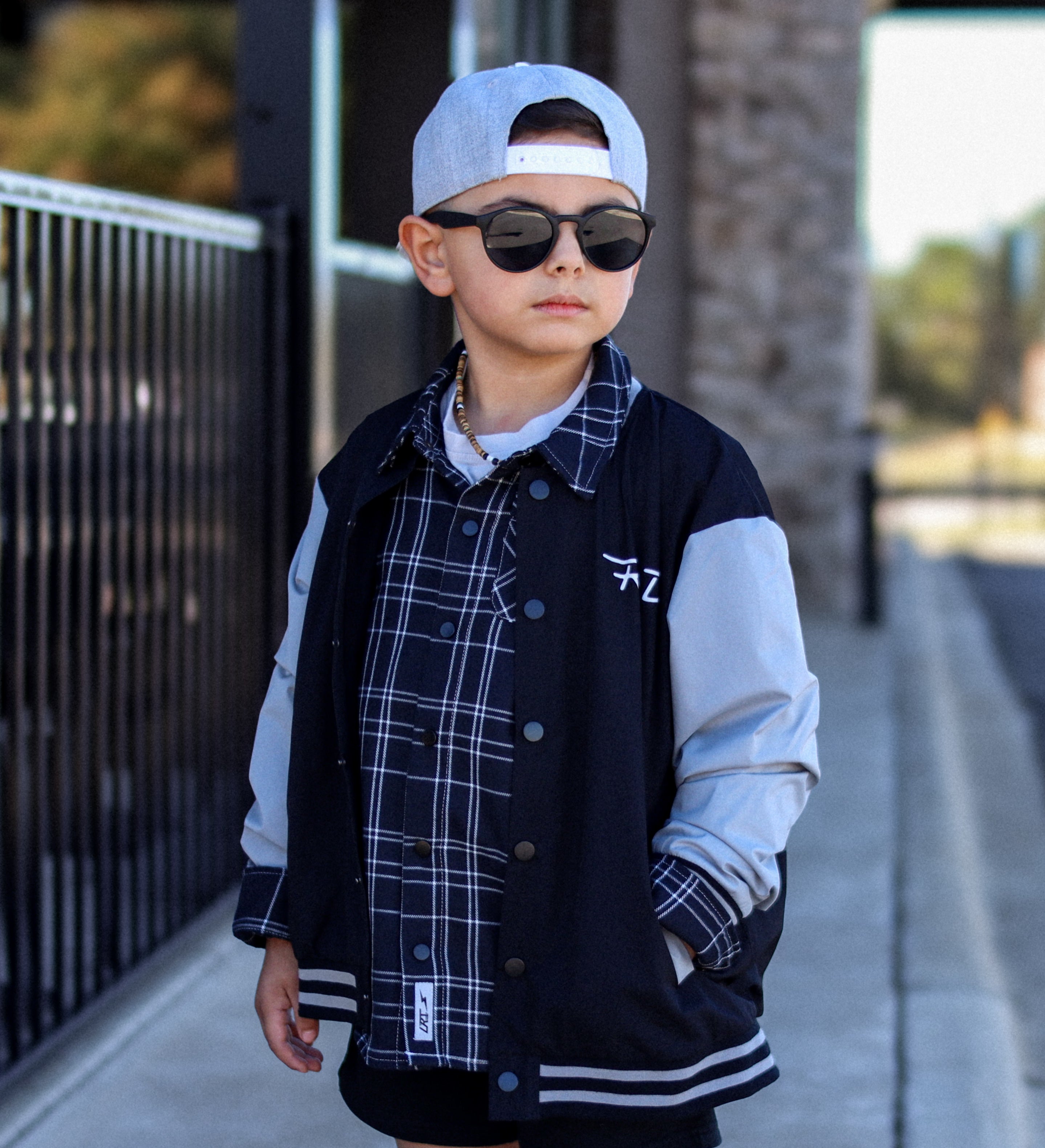 Kids Flip Side flannel for boys, eco-friendly with vintage-inspired style