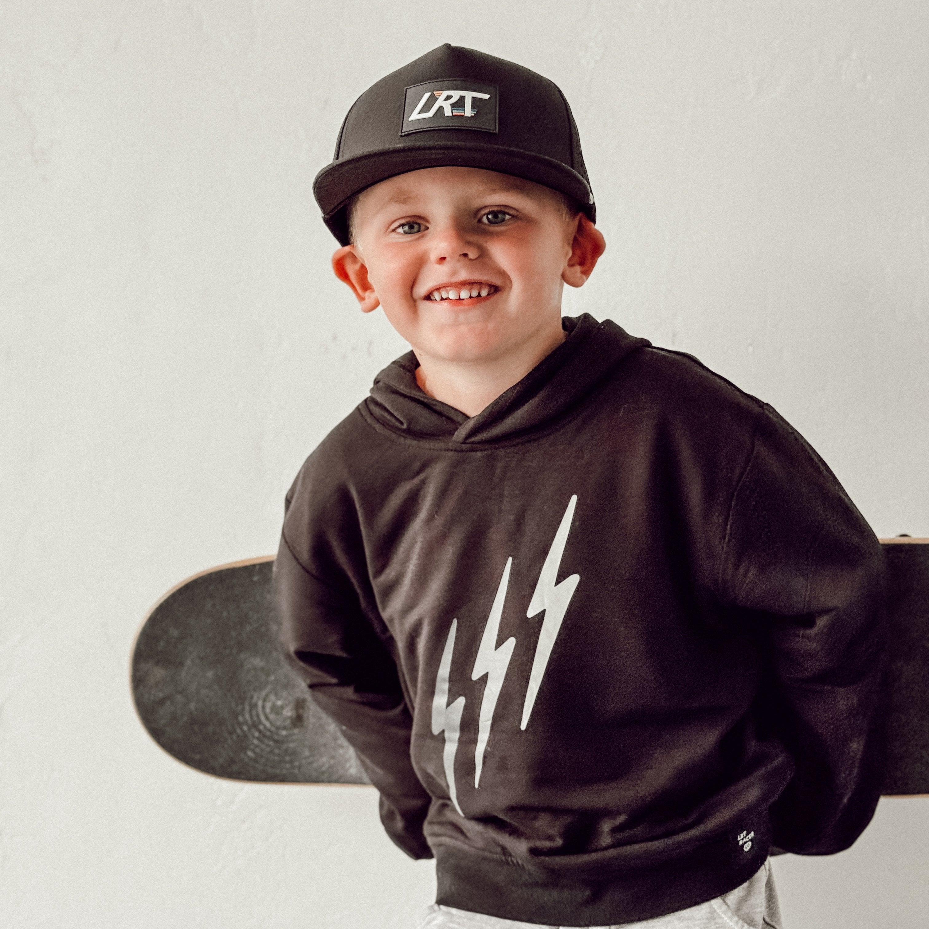 Vintage-inspired Triple Spark Hoodie for boys, eco-friendly and durable Little Rad Things