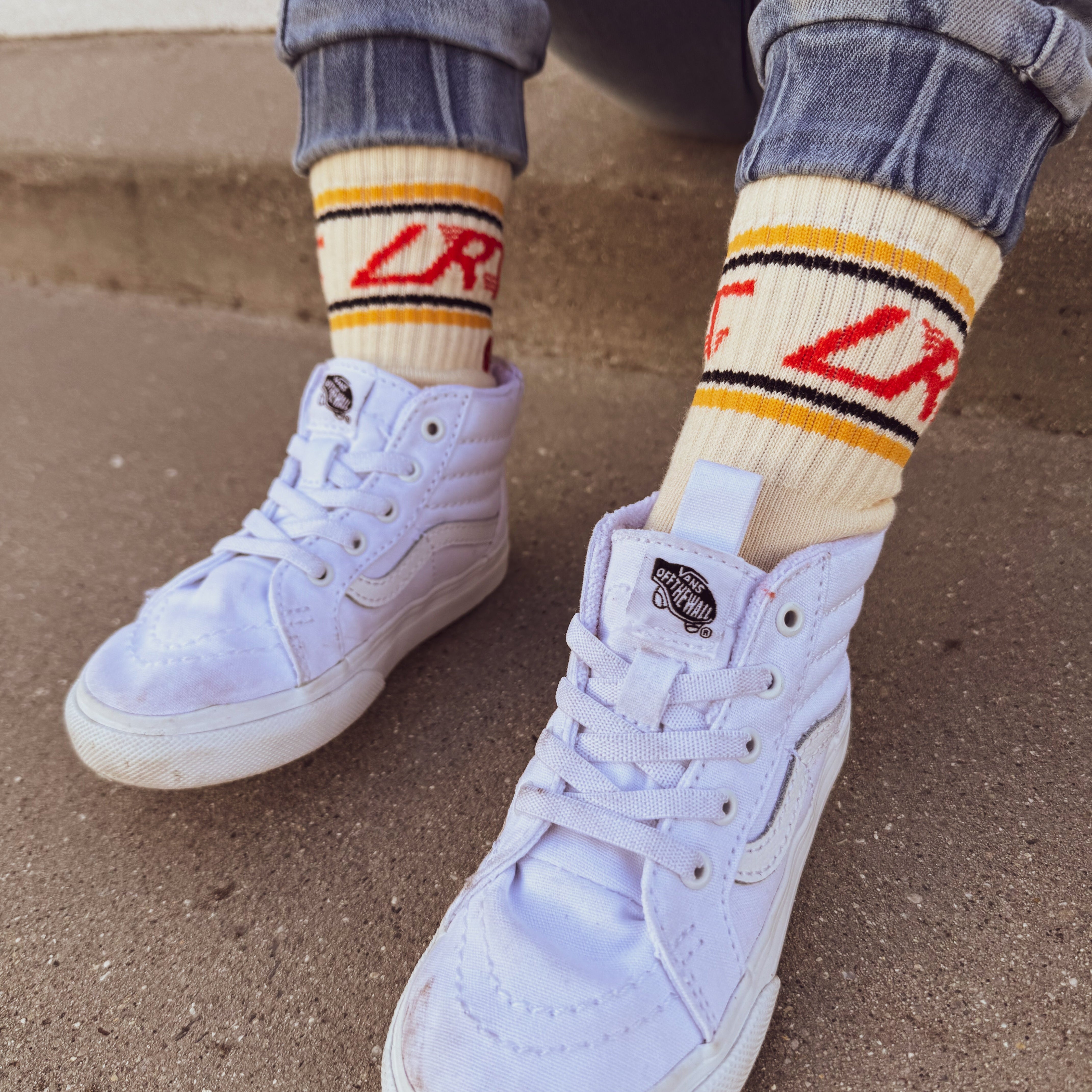 Little Rad Things Retrograde Socks. Modern apparel for rad kids. Trendy Clothing. 