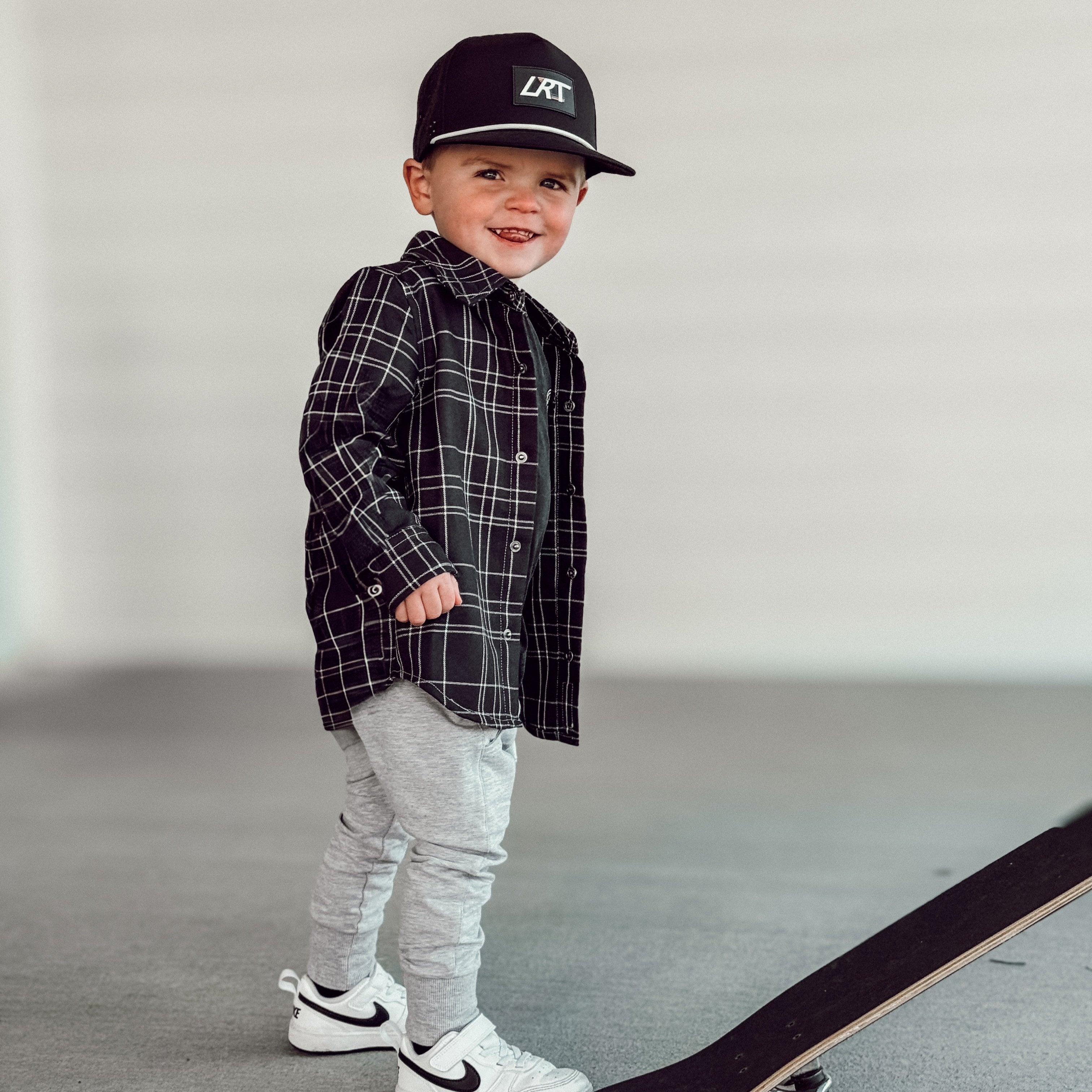 Kids Flip Side flannel for boys, eco-friendly with vintage-inspired style