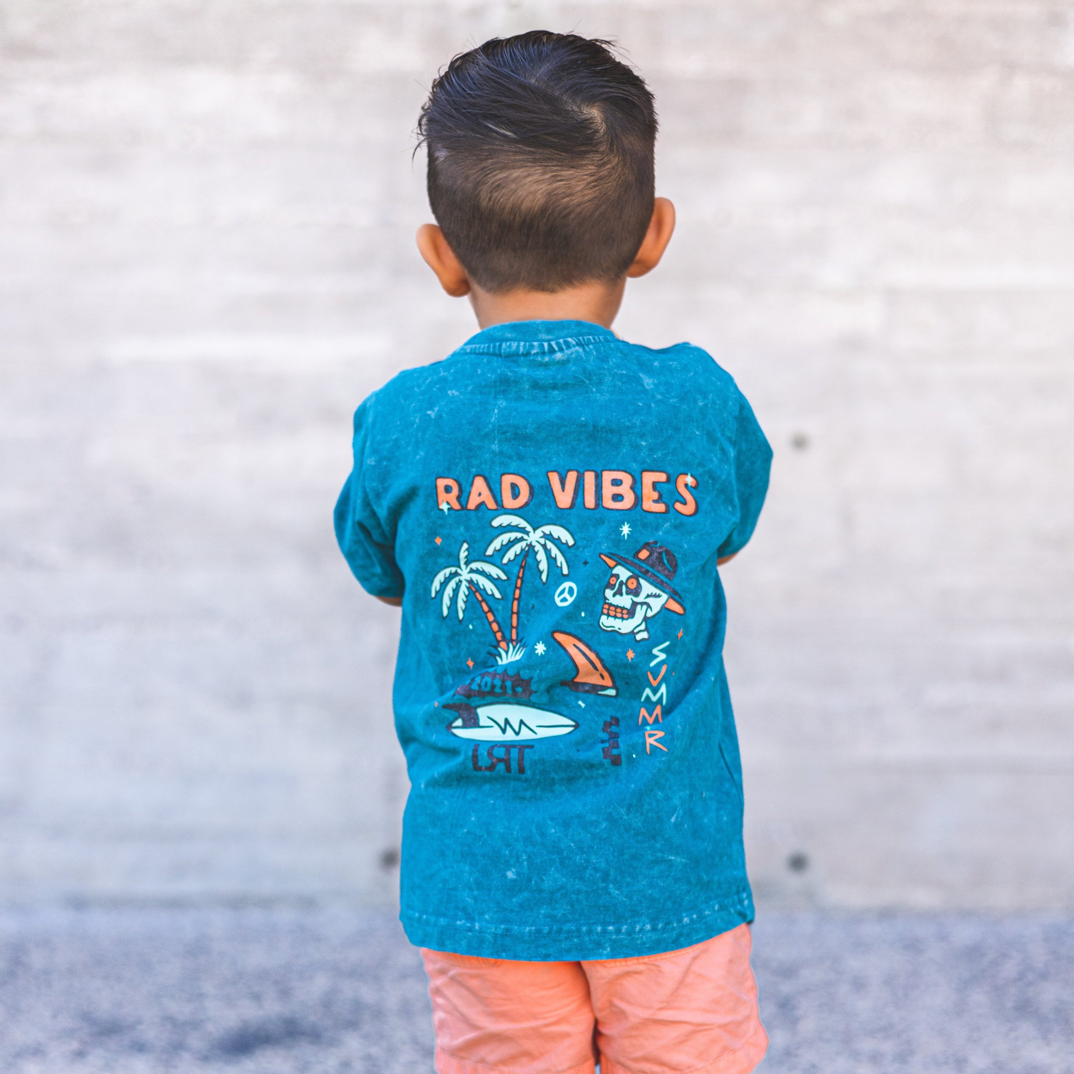 Sustainable kids' fashion for boys little rad things graphic tees rad to the bone graphic tee